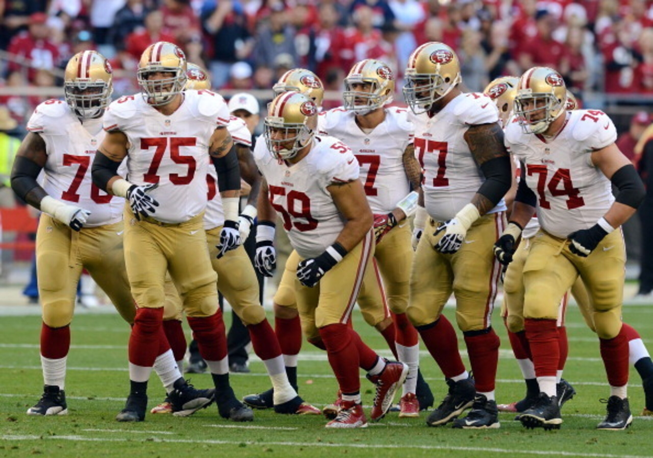 San Francisco's O-line put forth another solid effort against a weakened St. Louis defense.