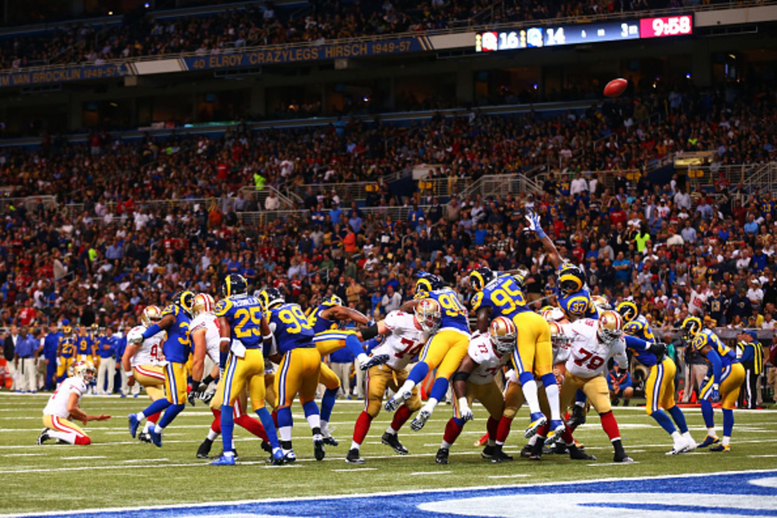 Almost all of Phil Dawson's kicking efforts in Week 6 were for extra points.