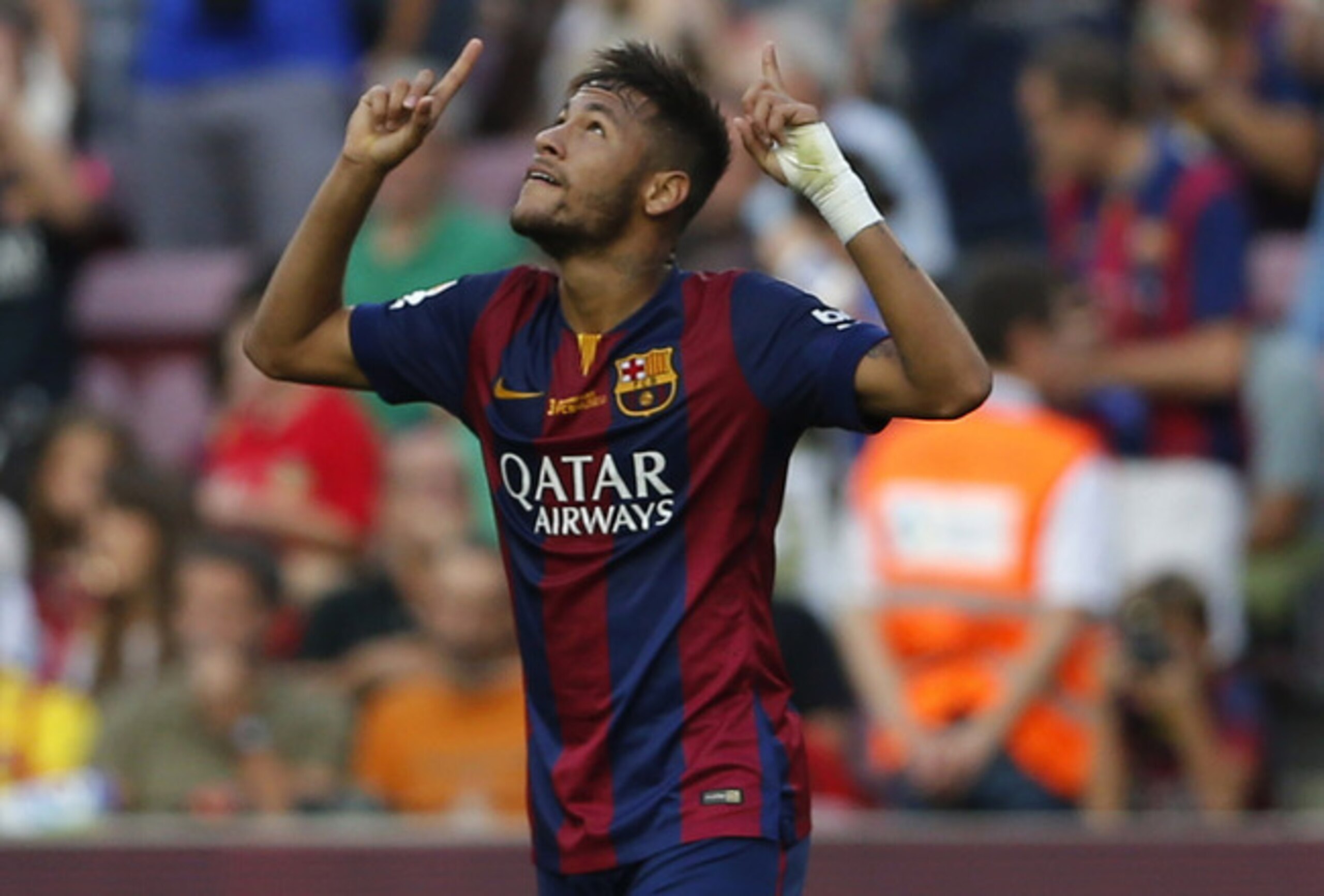 Neymar leads Barcelona with eight goals in La Liga this year.