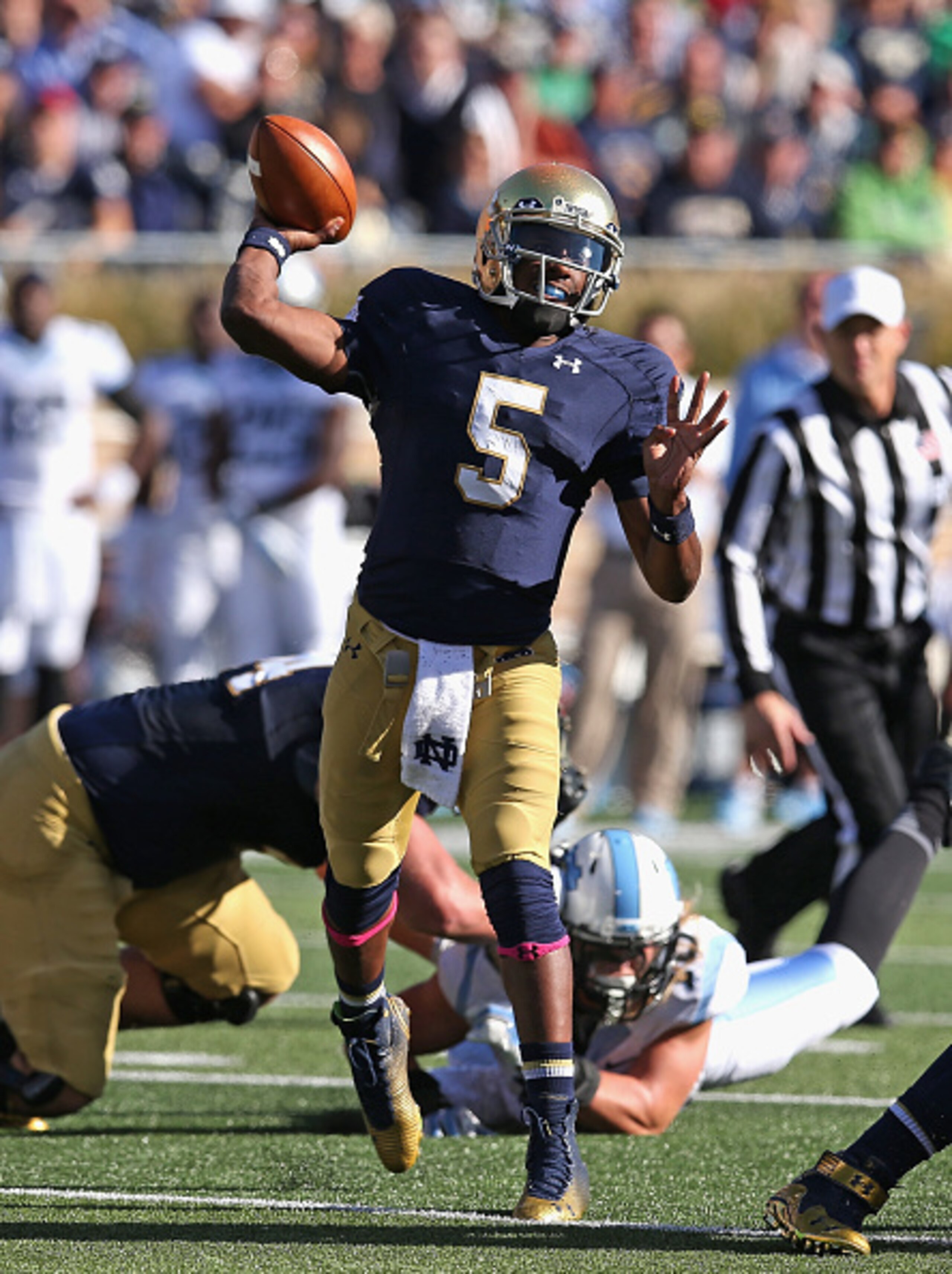 Notre Dame senior quarterback Everett Golson against North Carolina on Oct.11.