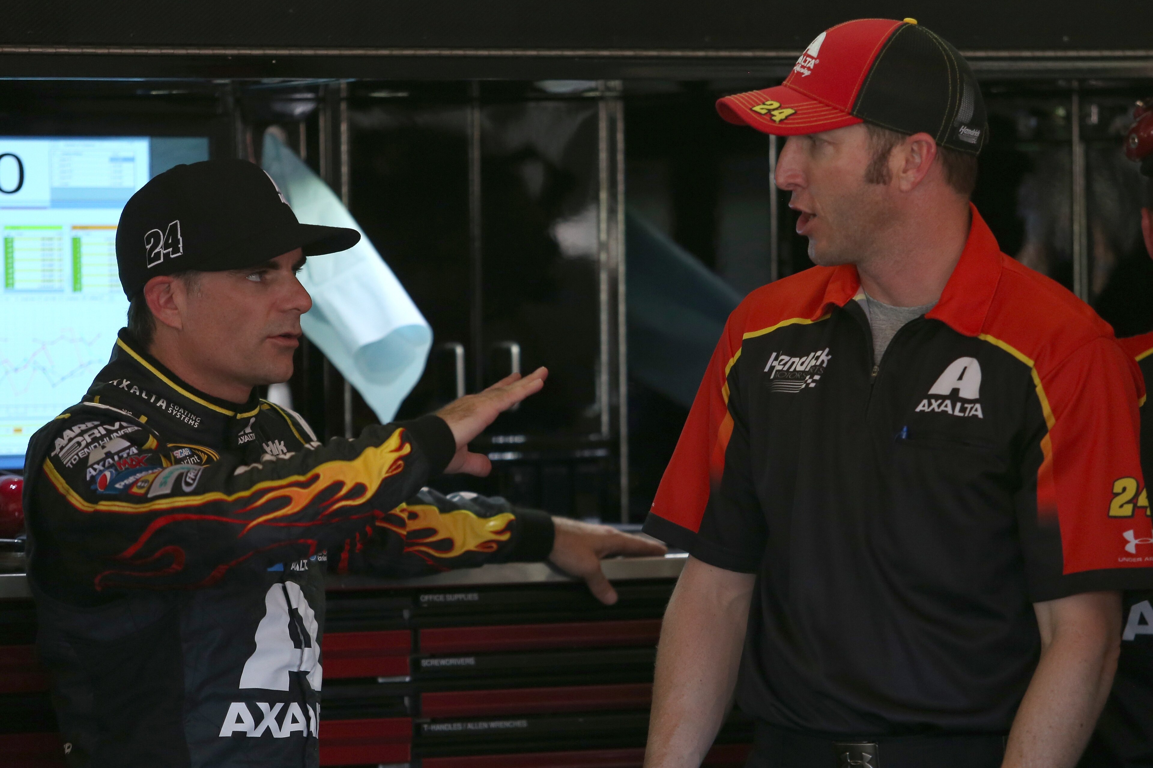 Jeff Gordon (left) with crew chief Alan Gustafson
