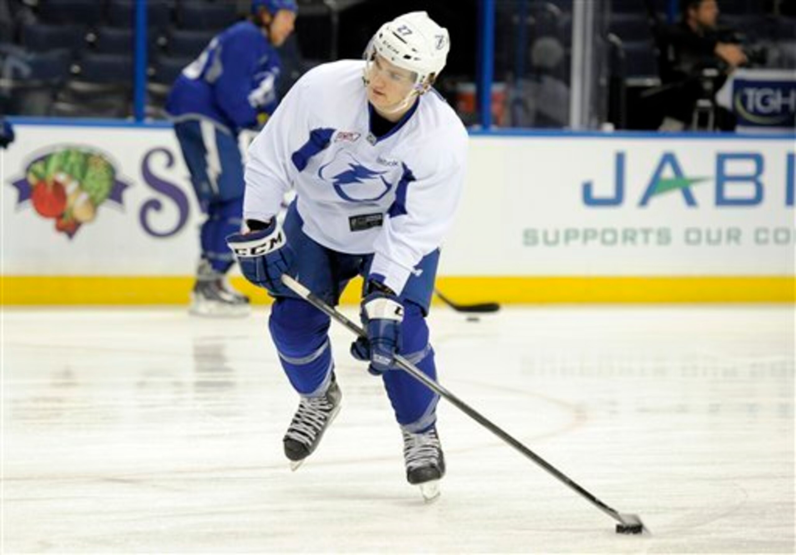 The Lightning's top prospect missed a good part of the preseason with a fractured thumb.