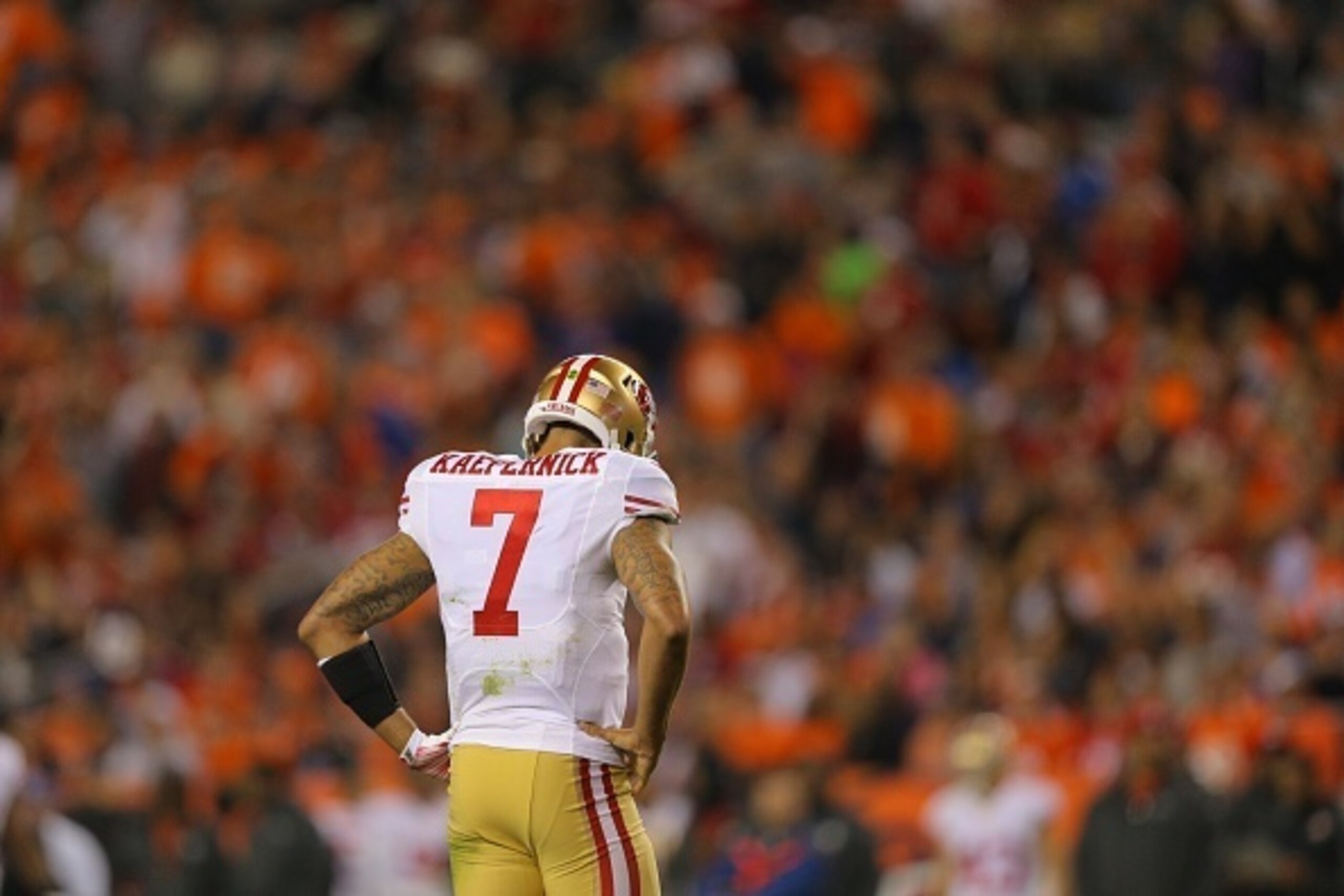 Colin Kaepernick was on the wrong side of a 42-17 blowout on Sunday.