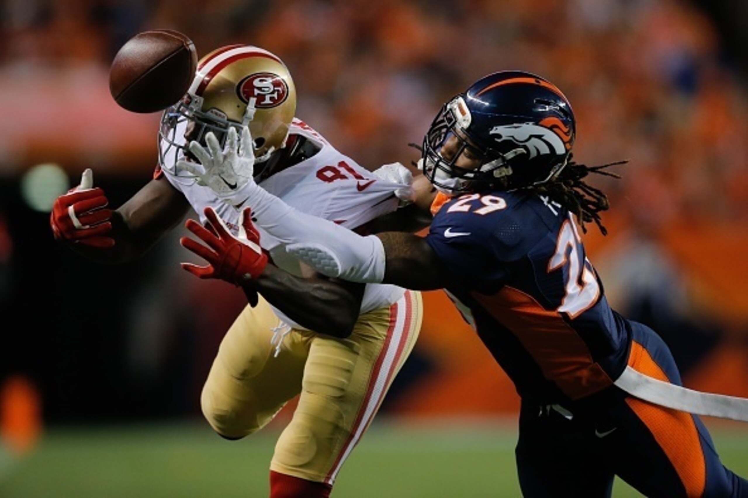 Anquan Boldin and the 49ers receiving corps suffered from a number of critical drops against Denver.