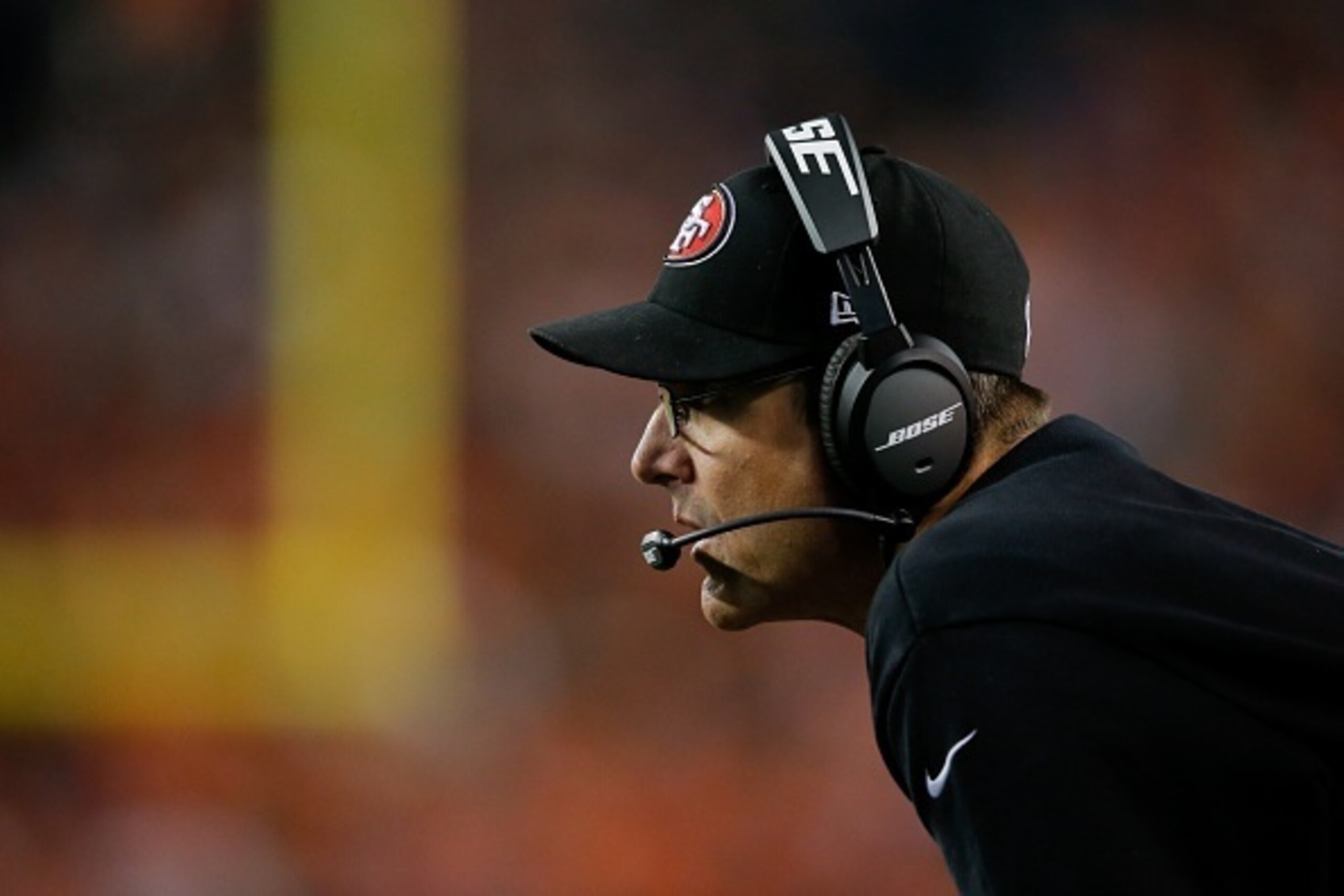 Head coach Jim Harbaugh will have to regroup his 49ers in preparation for Week 9.