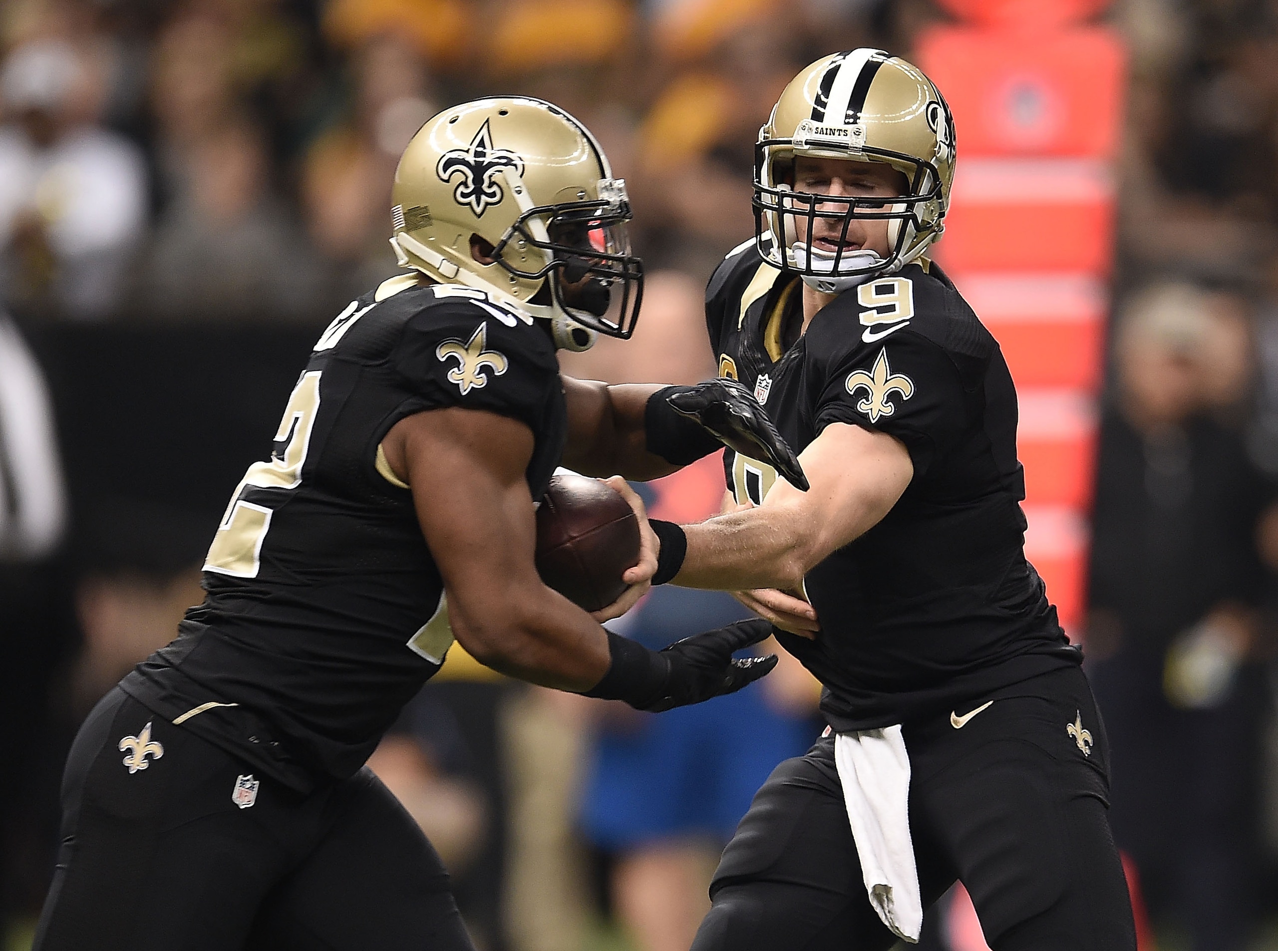 Saints QB Drew Brees and RB Mark Ingram