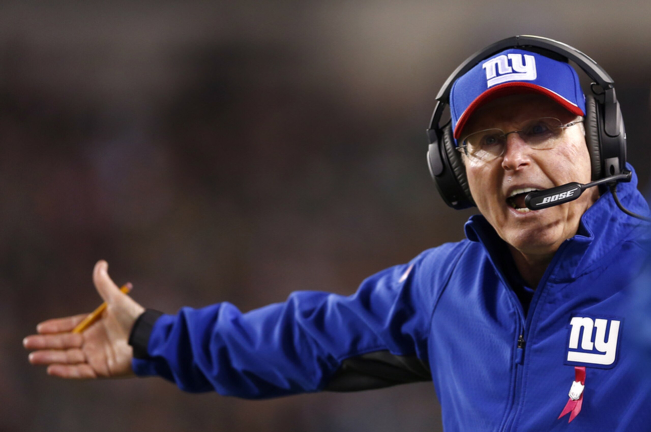 Giants head coach Tom Coughlin