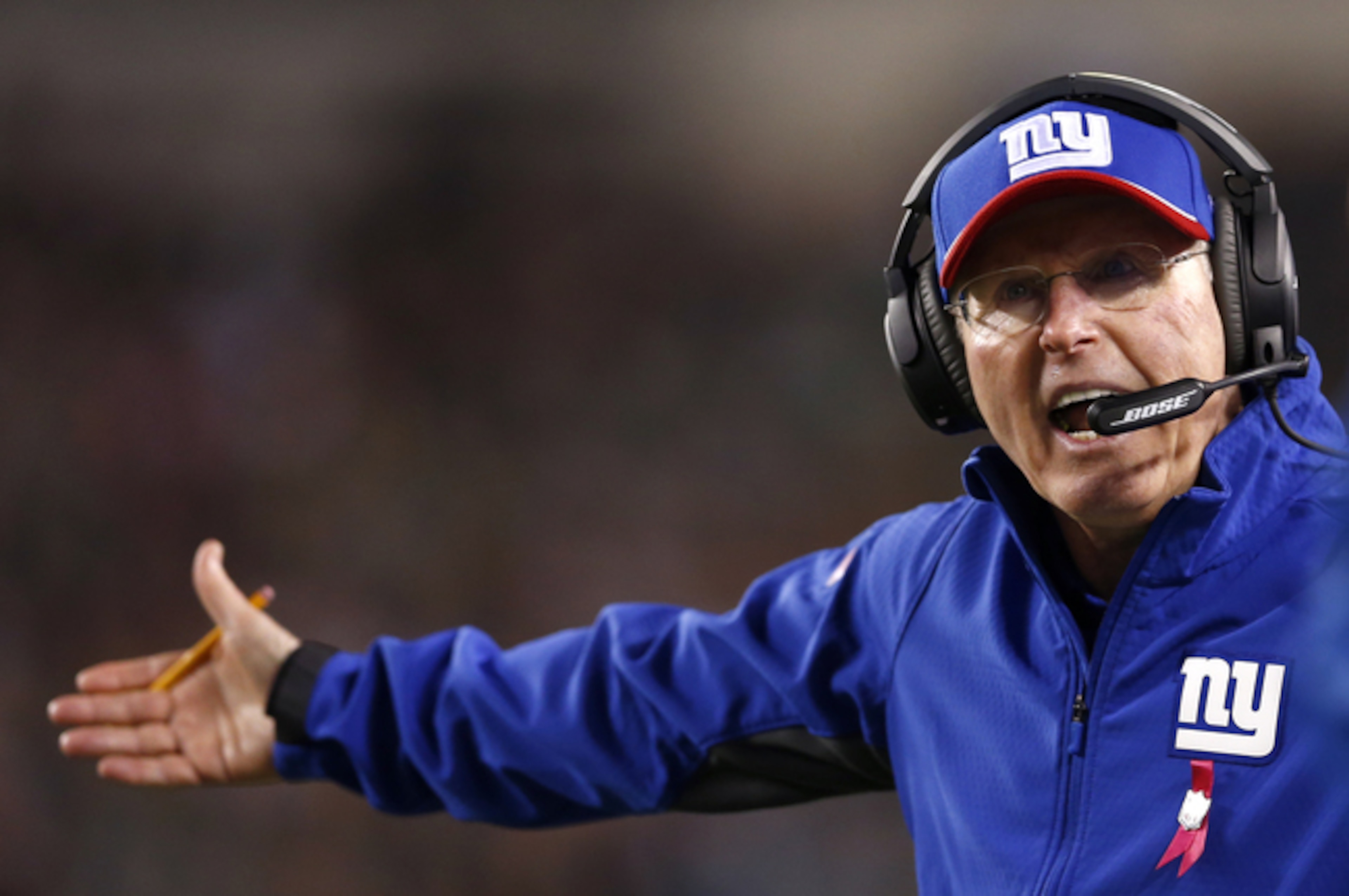 Giants head coach Tom Coughlin