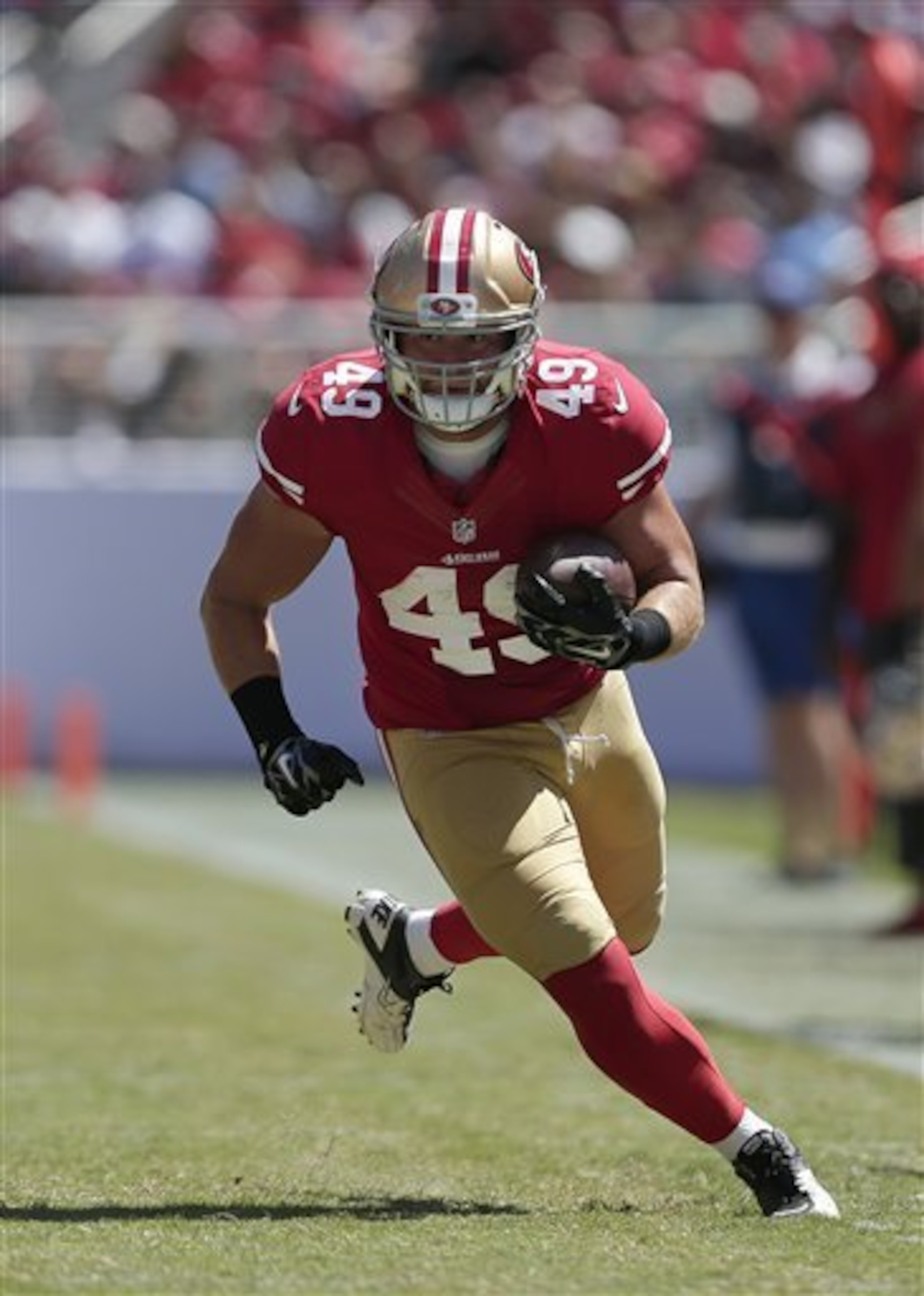 Bruce Miller is extremely effective coming out of the backfield on those rare occasions when the 49ers use him as a receiver.