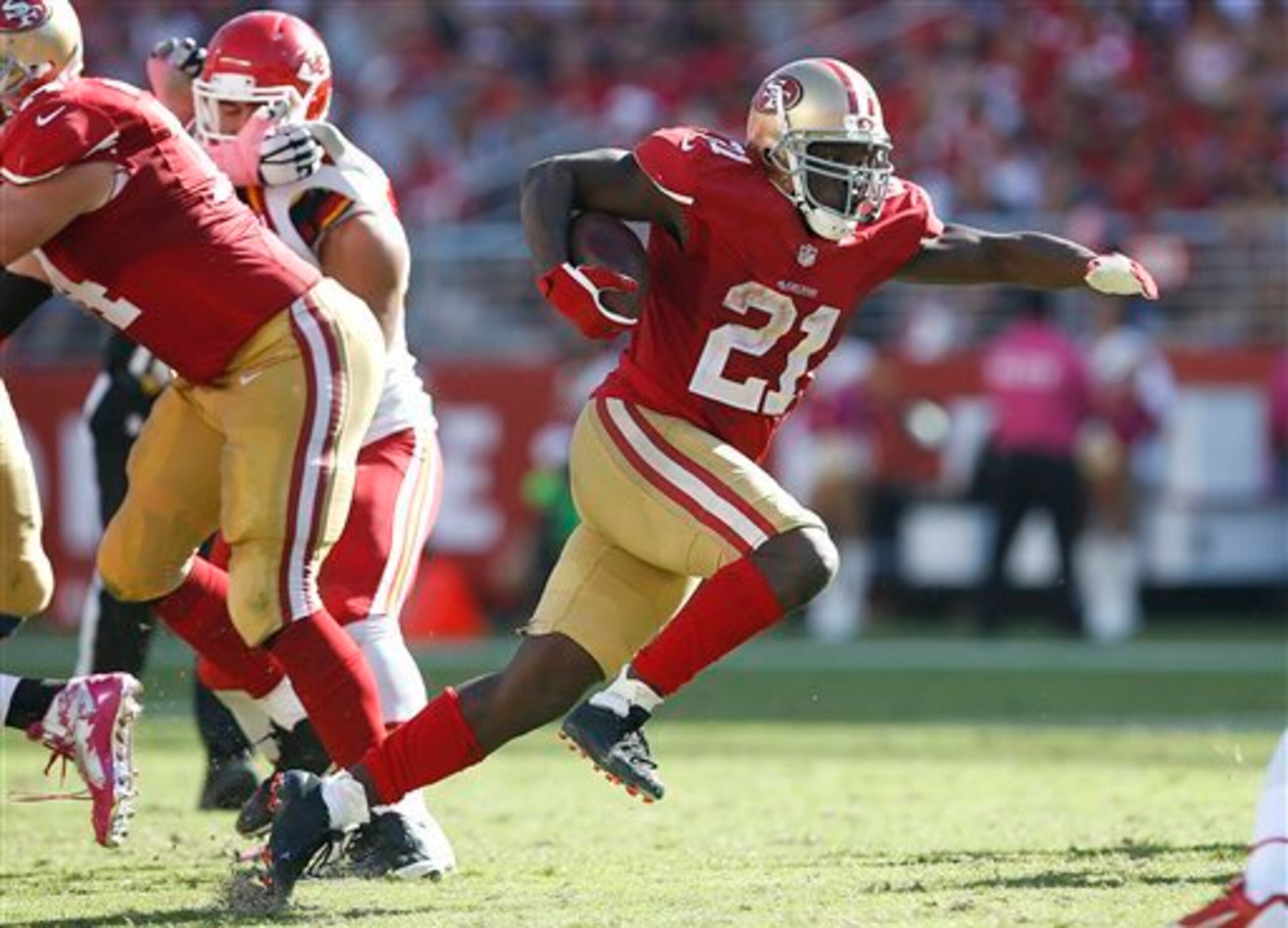 Frank Gore had only nine carries against the Broncos.