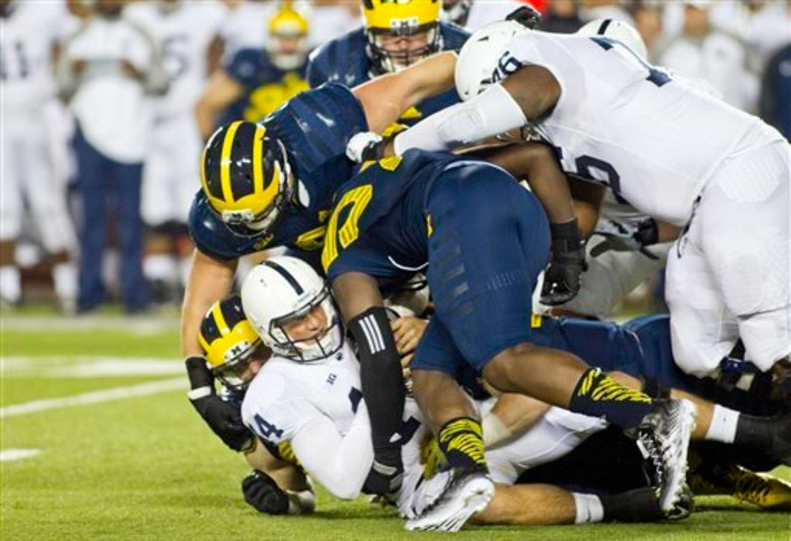 Christian Hackenberg has struggled behind a leaky offensive line.