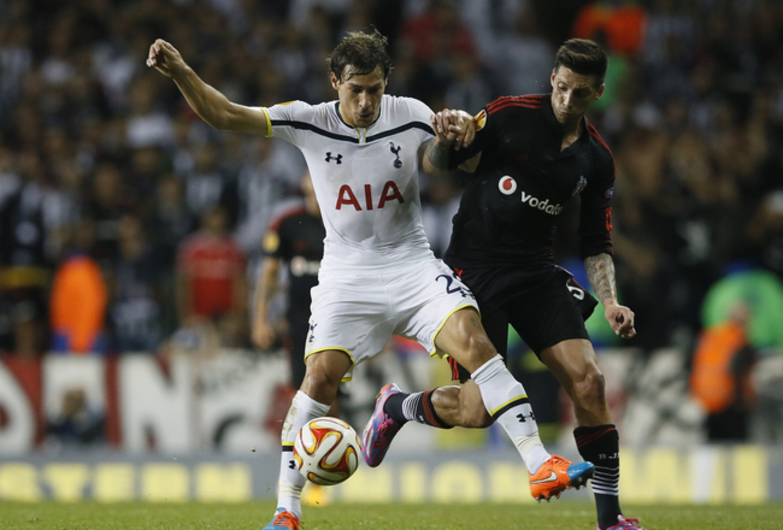 Benjamin Stambouli's work-ethic has stood out early in his Spurs career. Benjamin Stambouli's work-ethic has stood out early in his Spurs career.