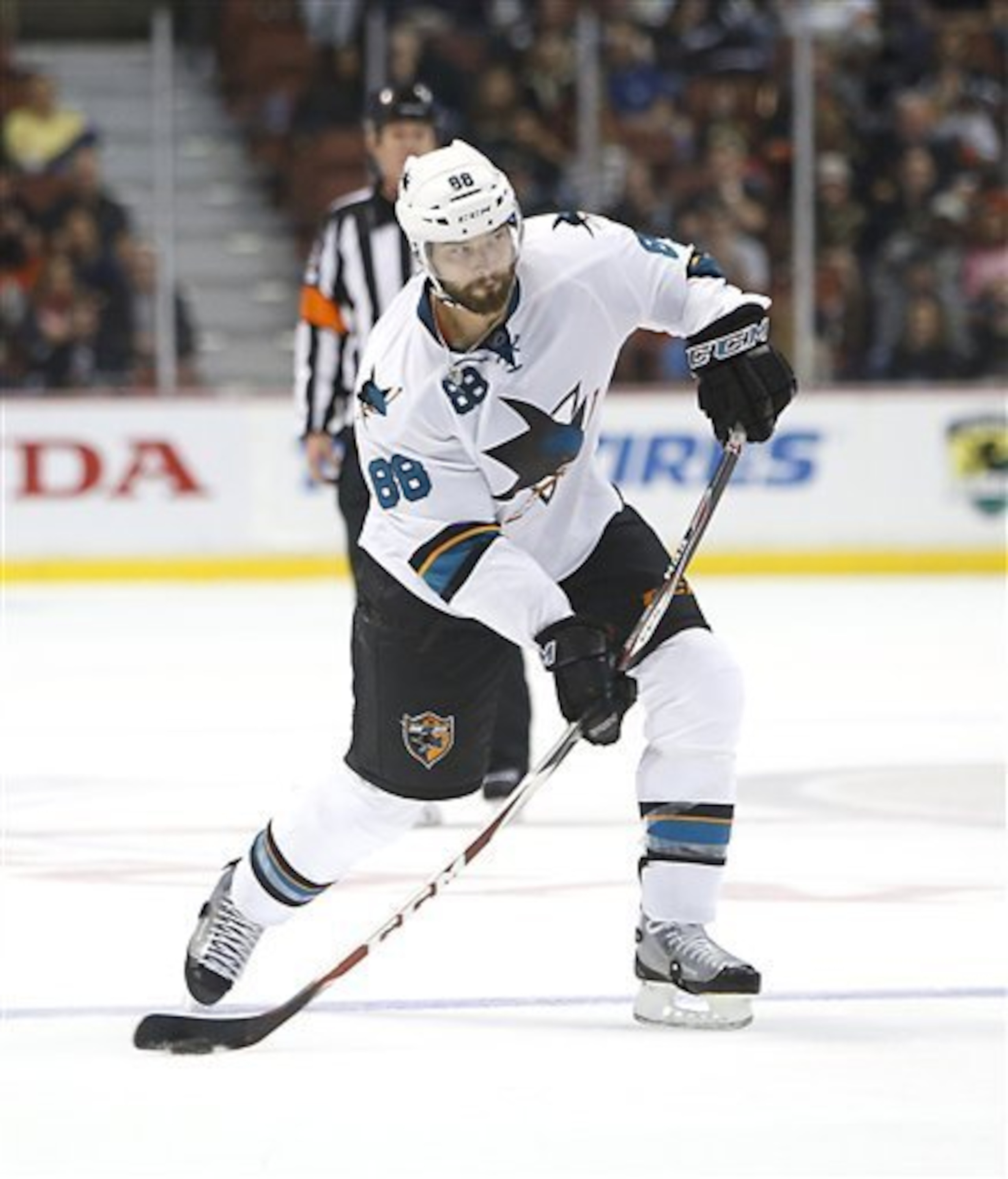 Brent Burns won't score at this pace all season.