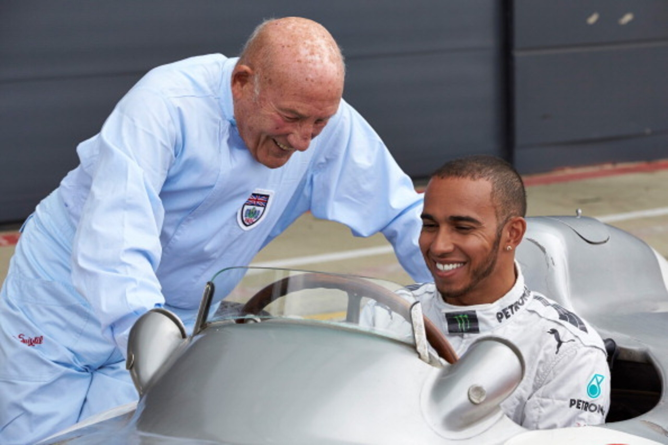 Stirling Moss and Lewis Hamilton.