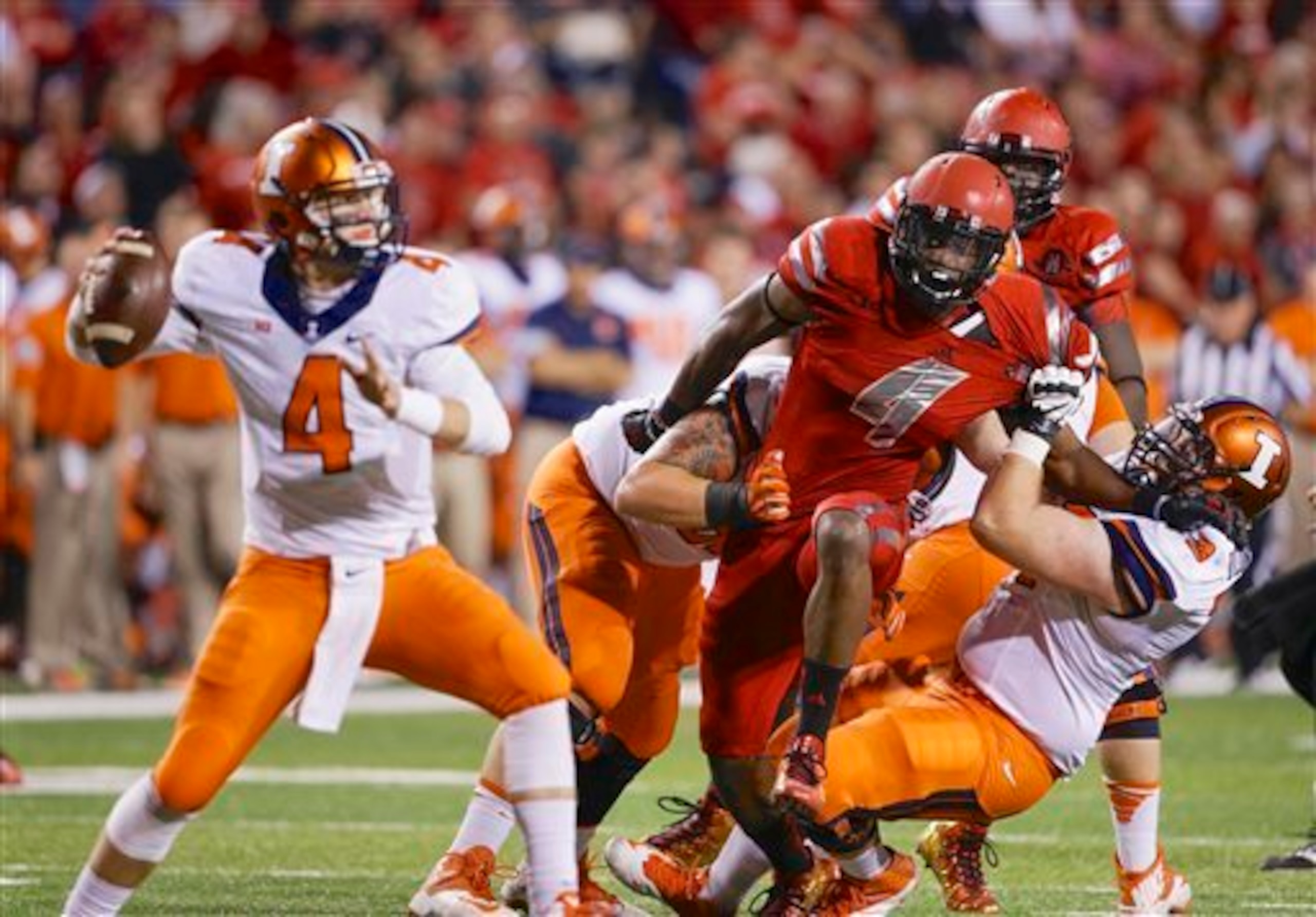 Randy Gregory is one of college football's most active defenders.