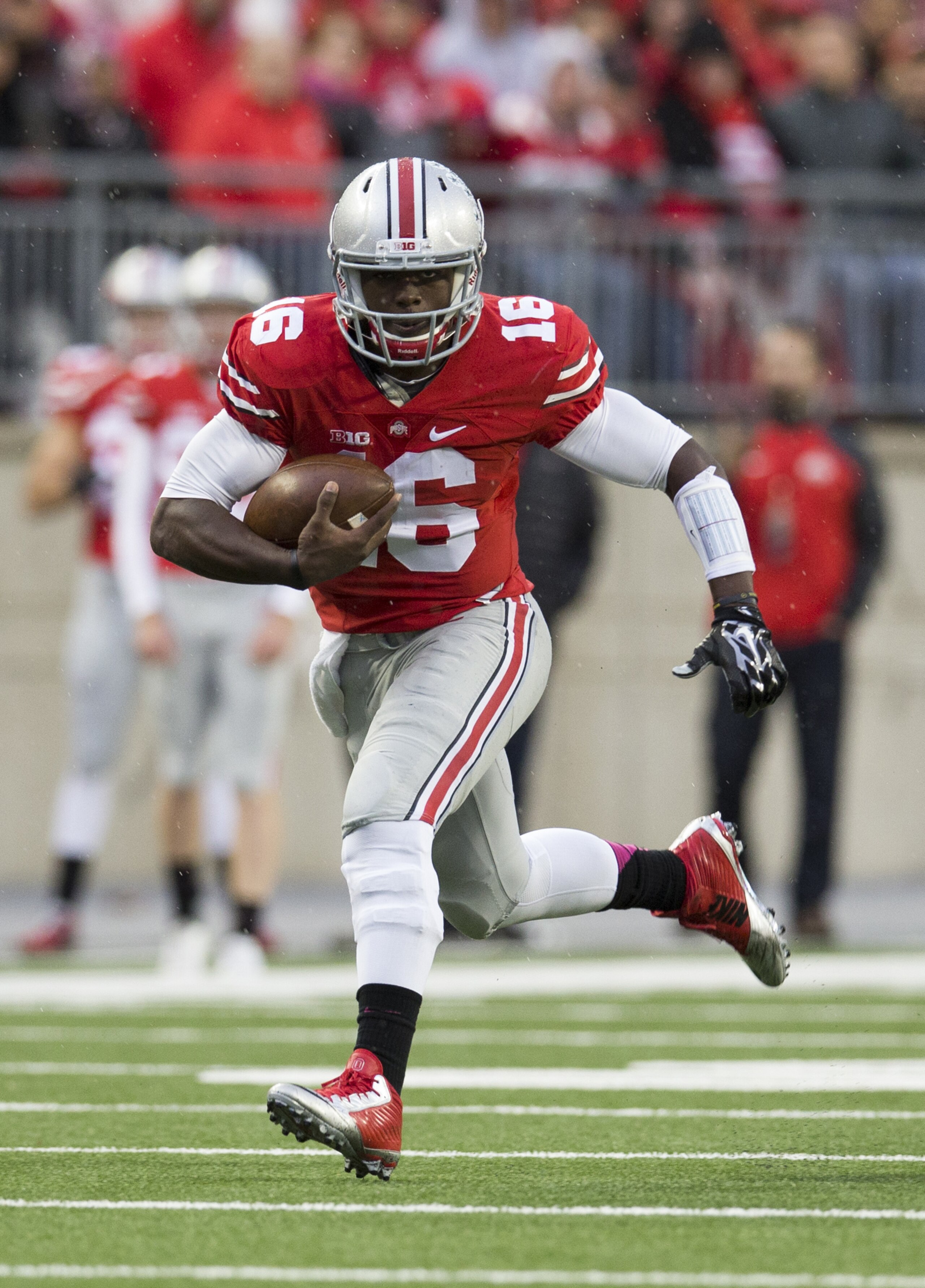 Ohio State freshman quarterback J.T. Barrett against Rutgers on Oct. 18.