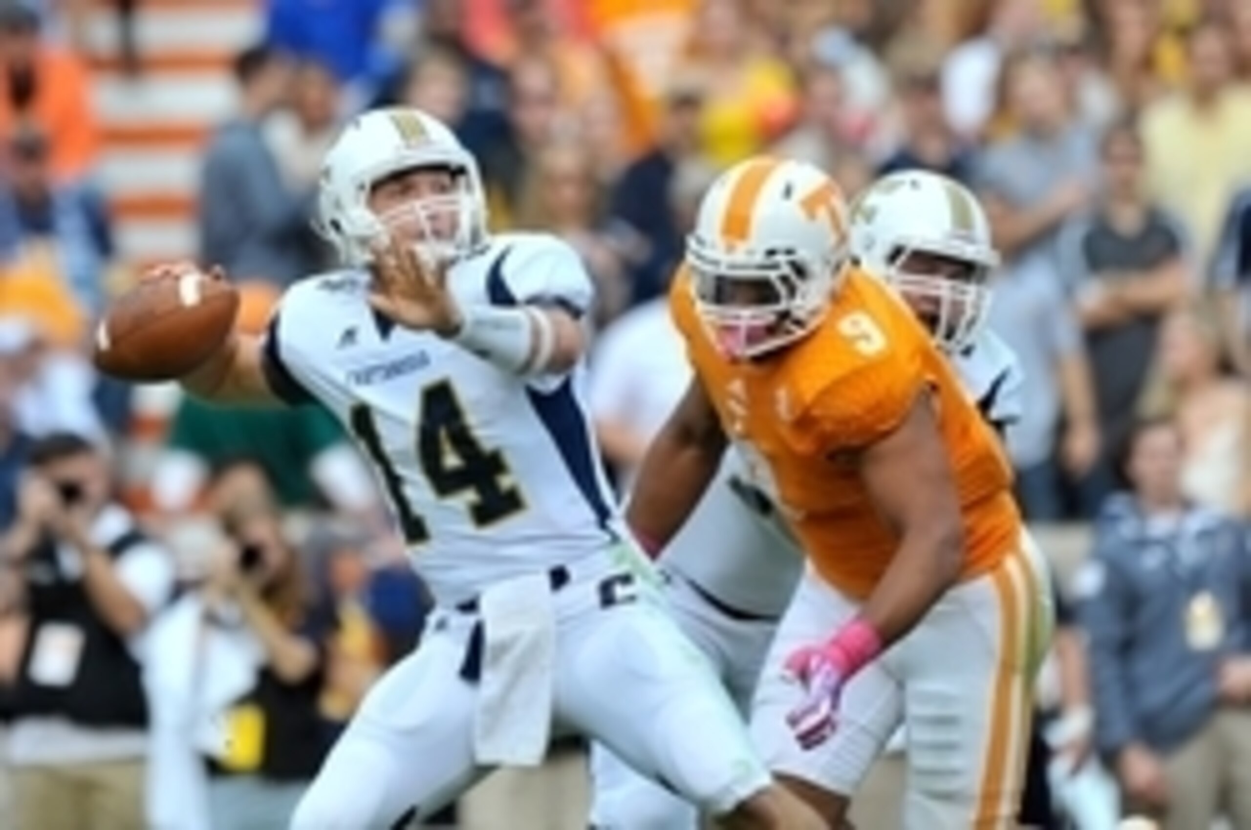 Barnett (right) has been an intimidating presence in the opposing backfield.
