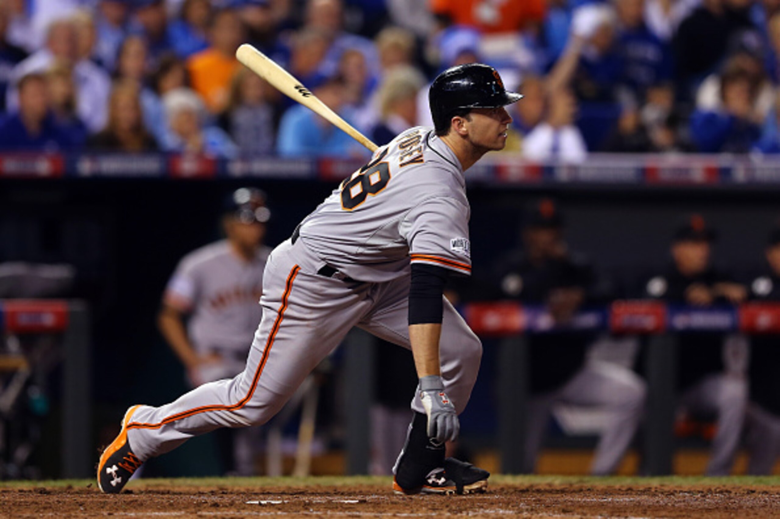 Buster Posey hasn't hit for much power this postseason.