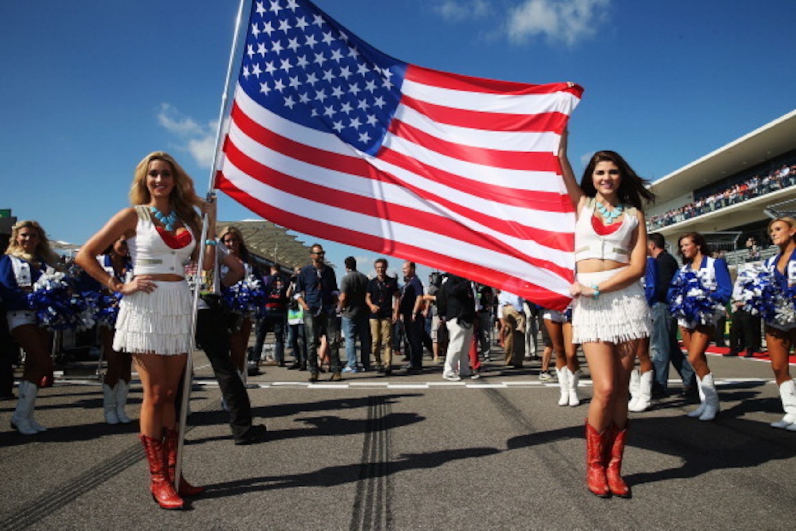 The grid at the 2013 US Grand Prix in Austin.