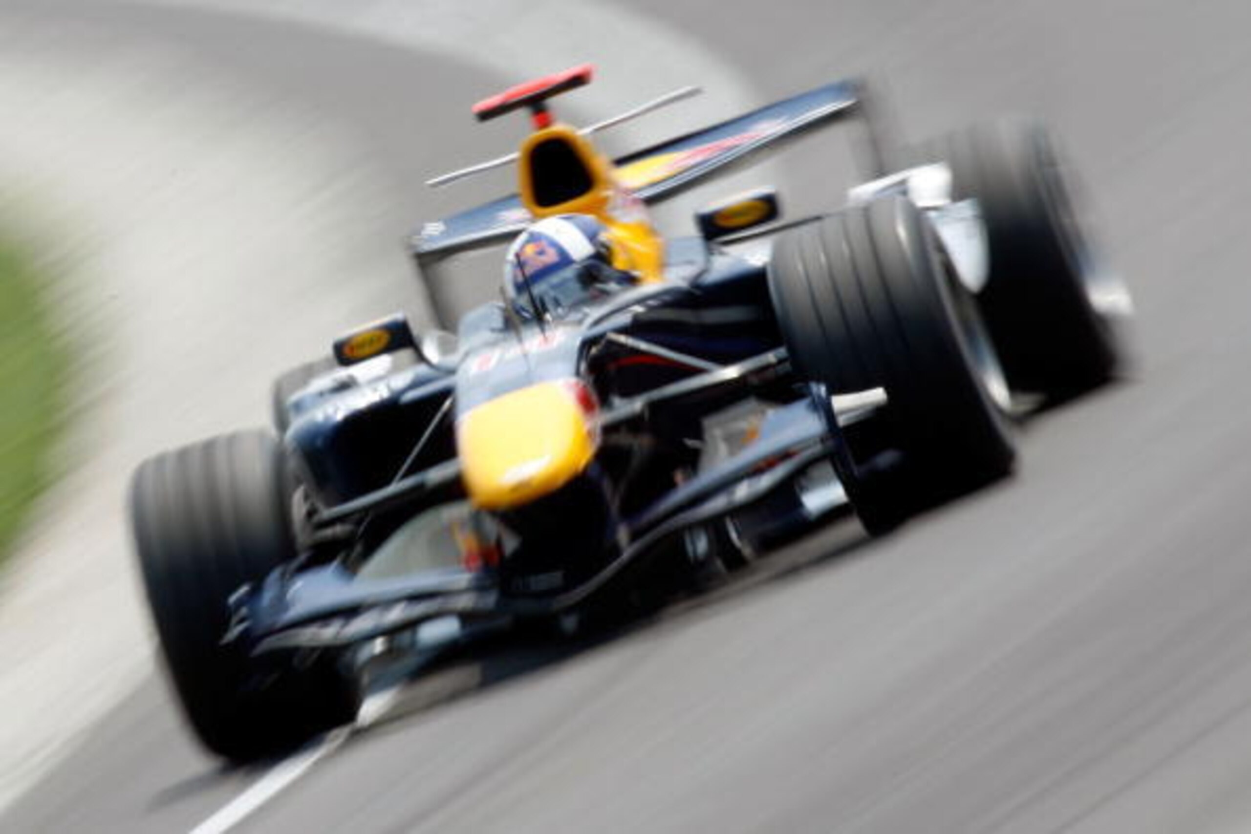 David Coulthard on the Indy banking in 2006.