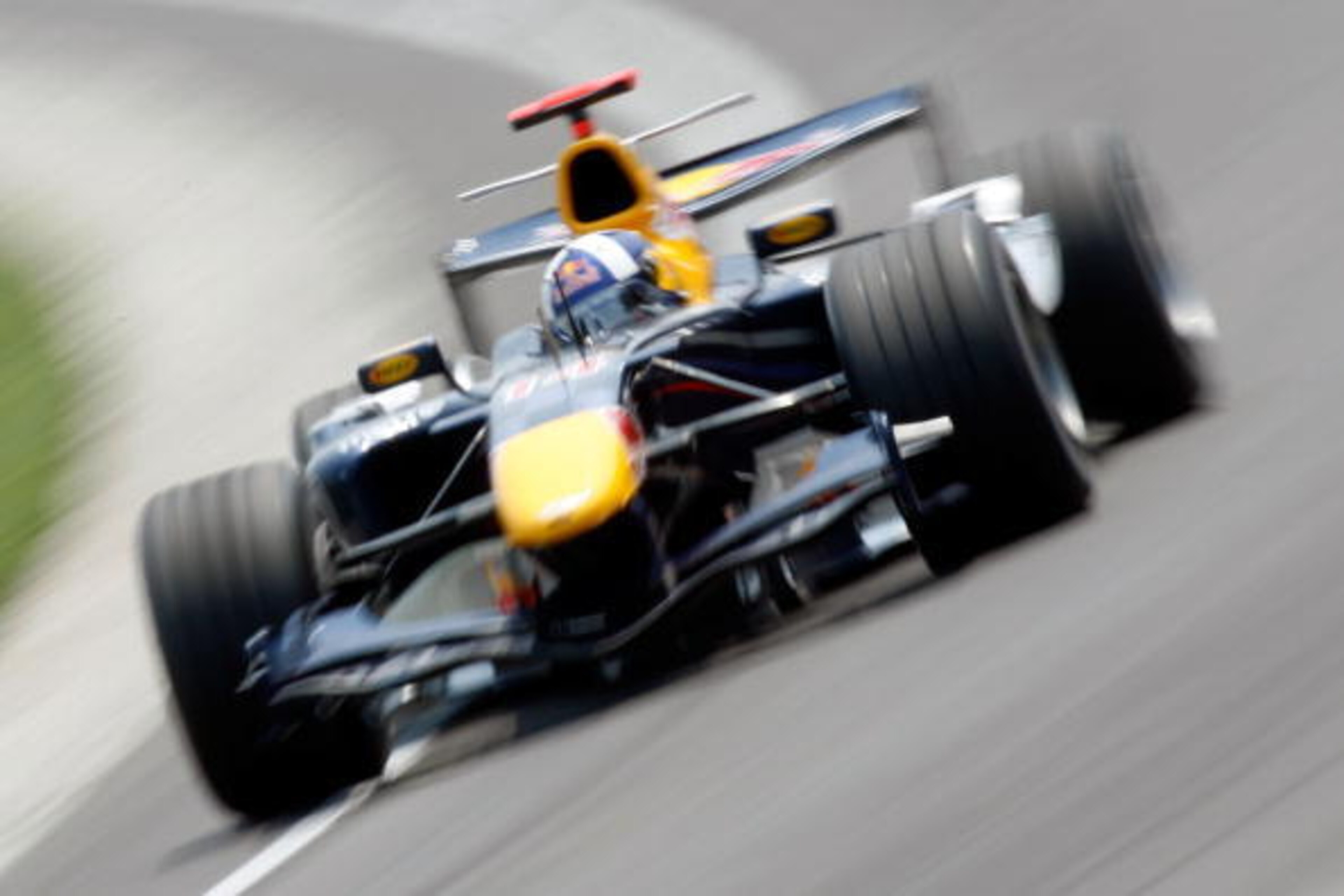 David Coulthard on the Indy banking in 2006.