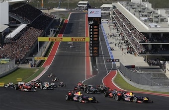 Turn 1 at the Circuit of the Americas.