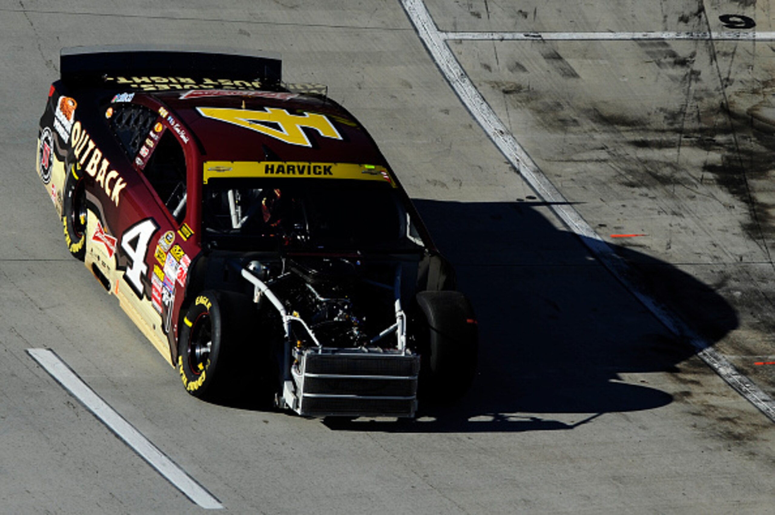Kevin Harvick's injured No. 4 Chevrolet Kevin Harvick's injured No. 4 Chevrolet