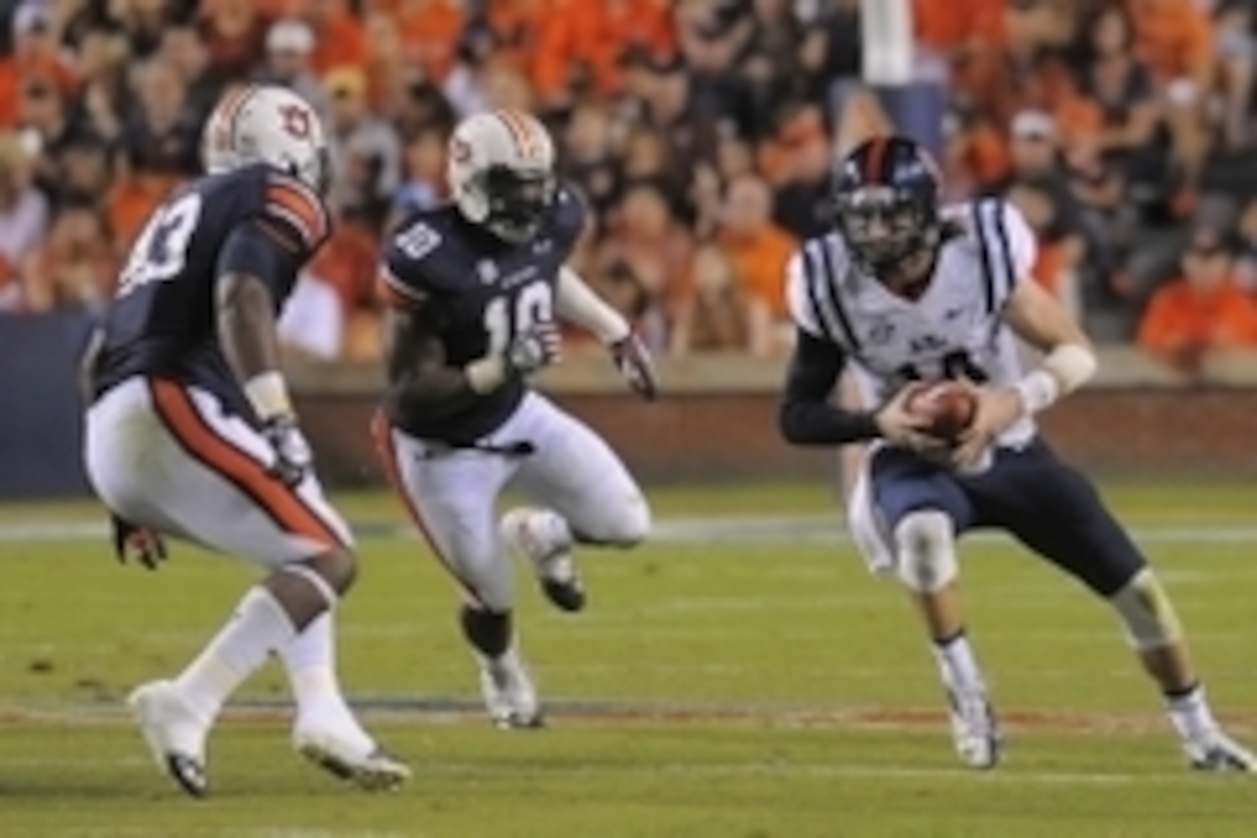 Ole Miss QB Bo Wallace, Auburn DE LaDarius Owens and LB Anthony Swain