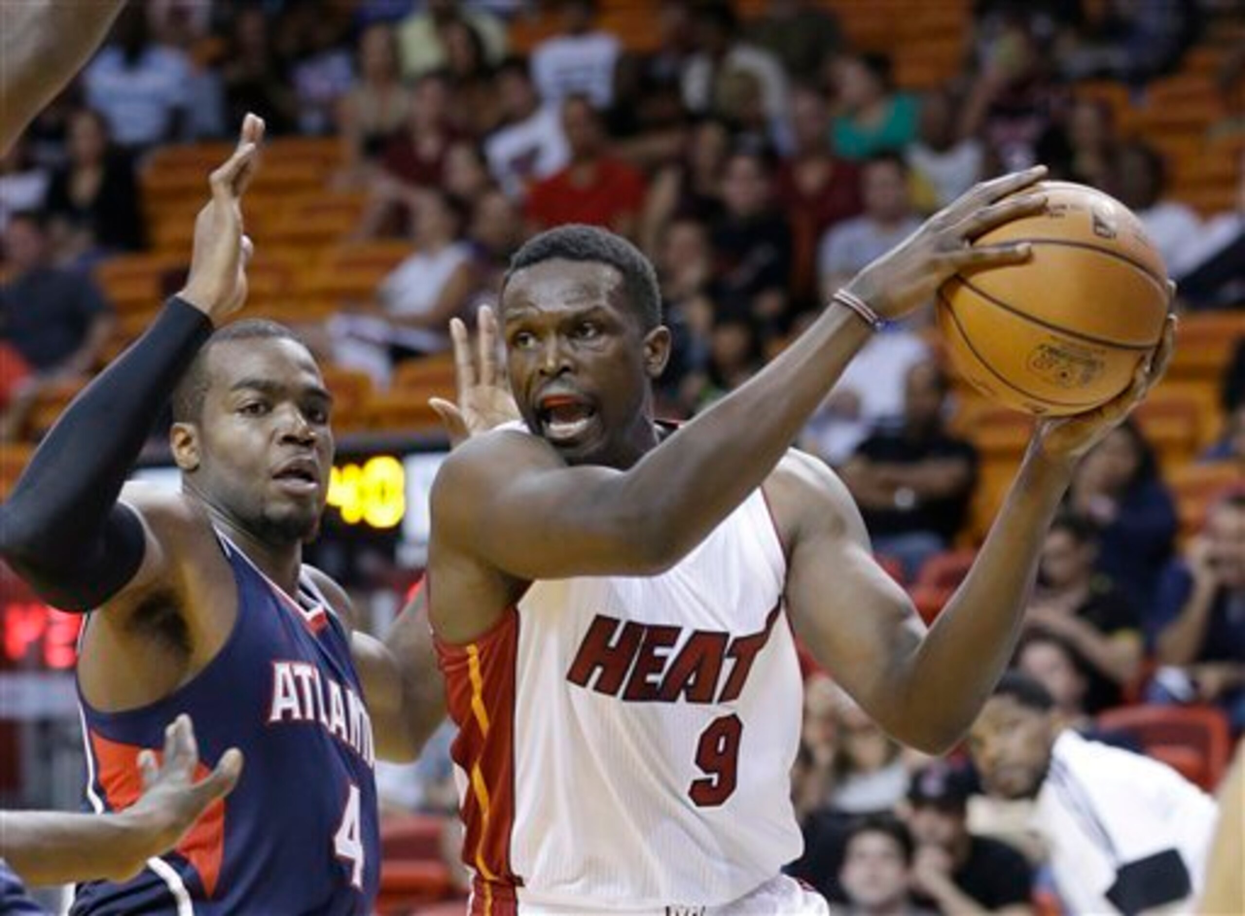 Deng was brought over from Cleveland in the offseason to shore Miami up at forward.