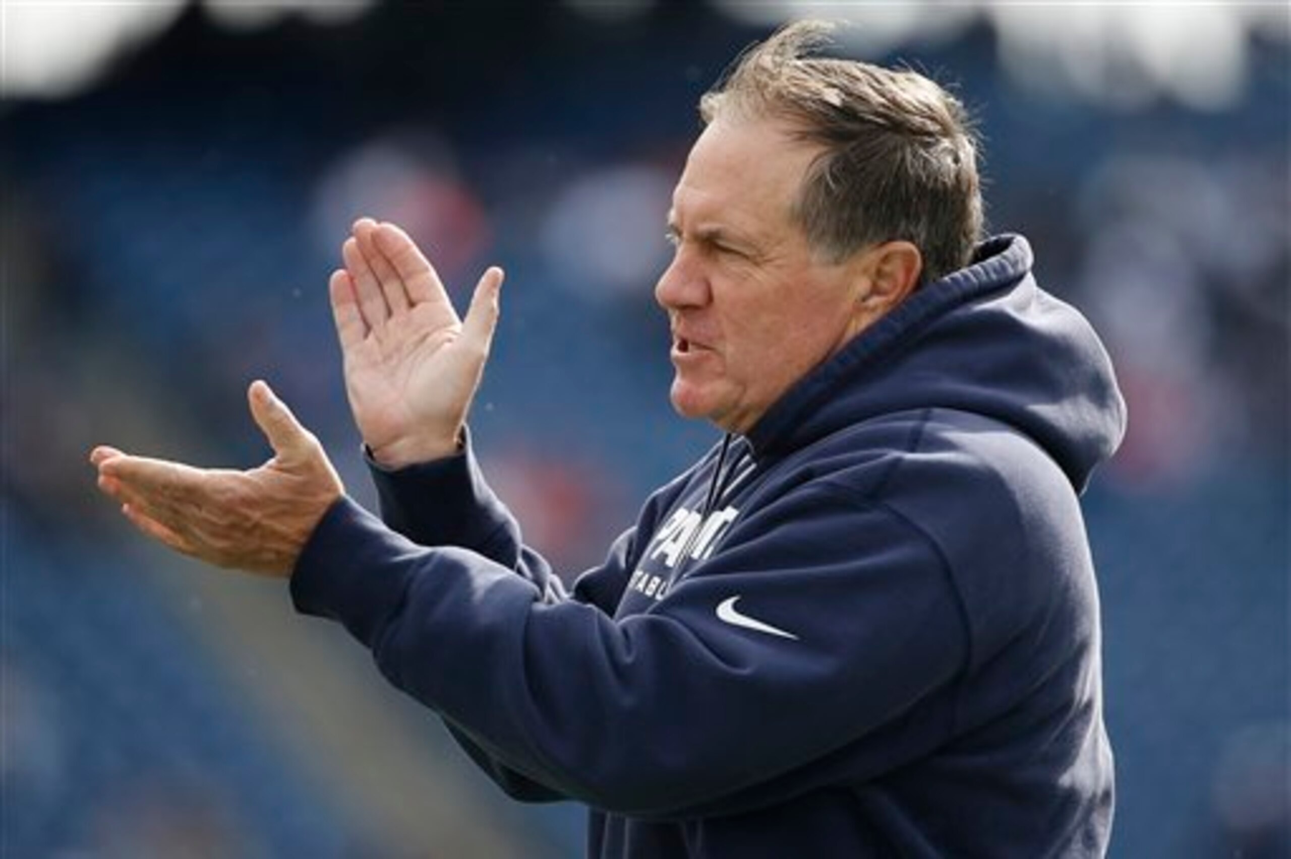 Bill Belichick seemed pleased during his team's 51-23 win over the Chicago Bears.