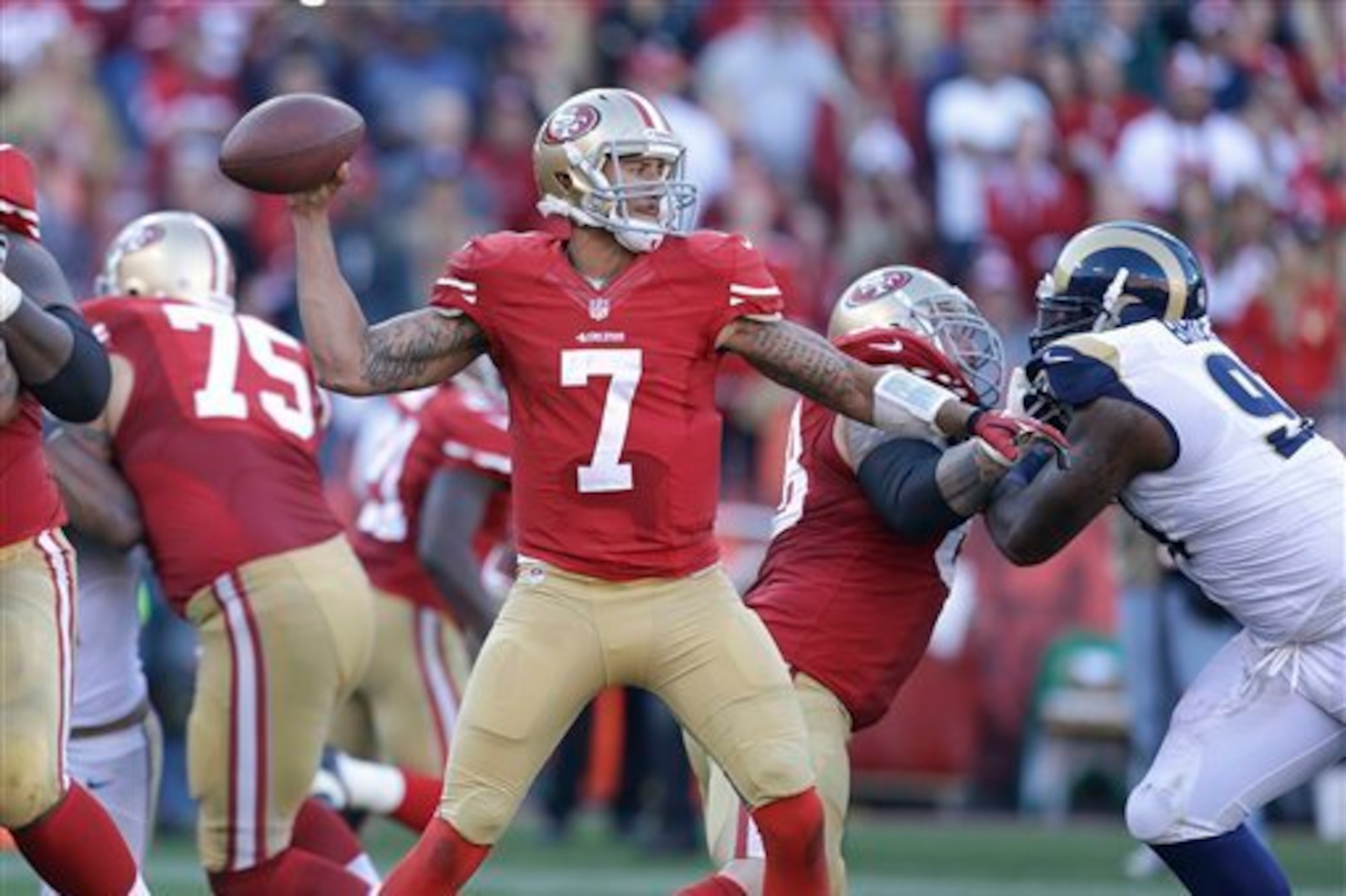 Colin Kaepernick and the 49ers square off against the Rams for the second time this season.