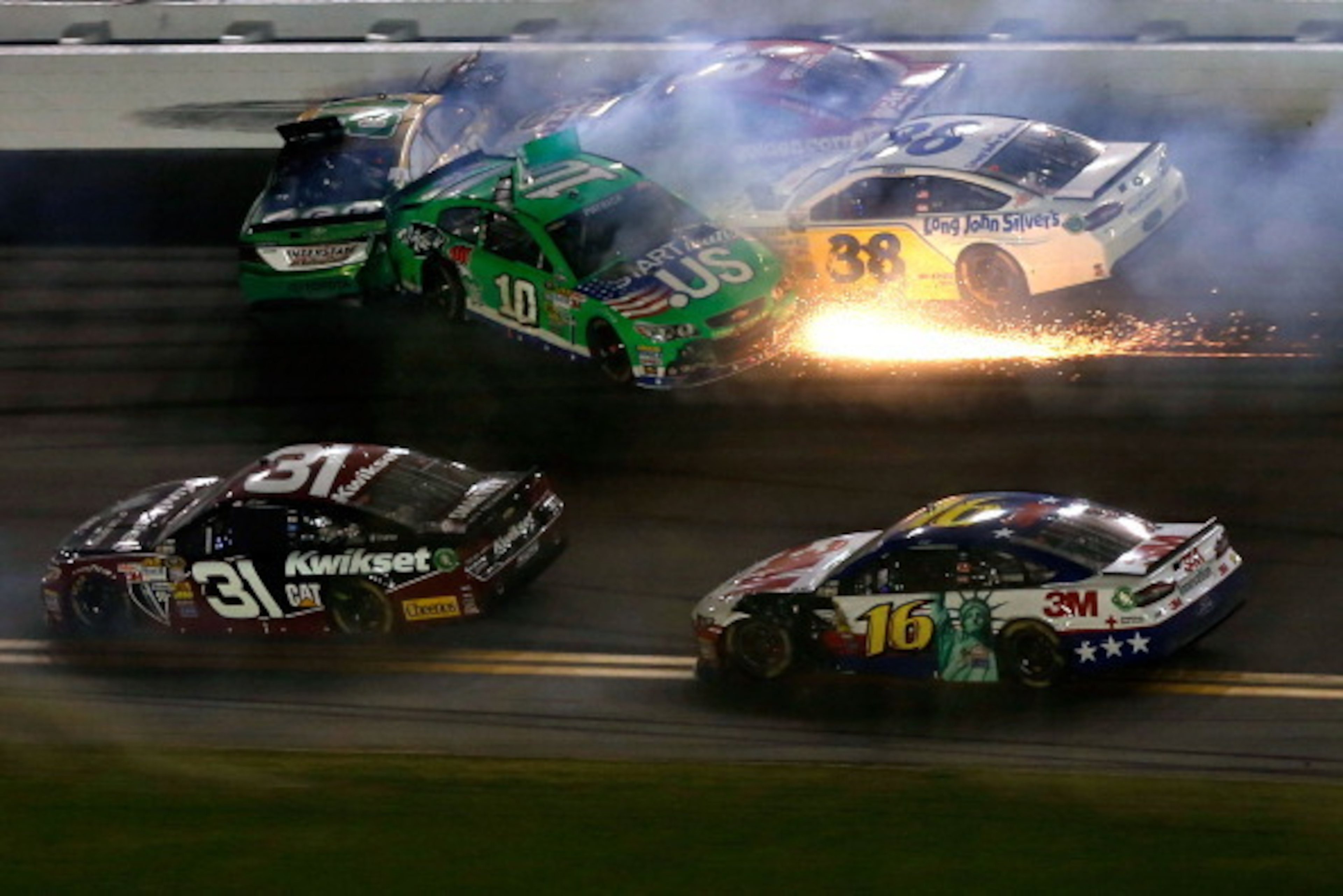 Anything can happen at any given moment in any Sprint Cup race, as here earlier this year at Daytona.