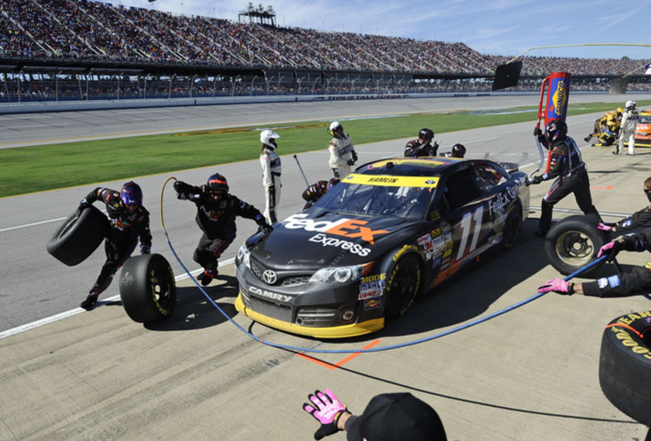 8. Denny Hamlin's pit crew