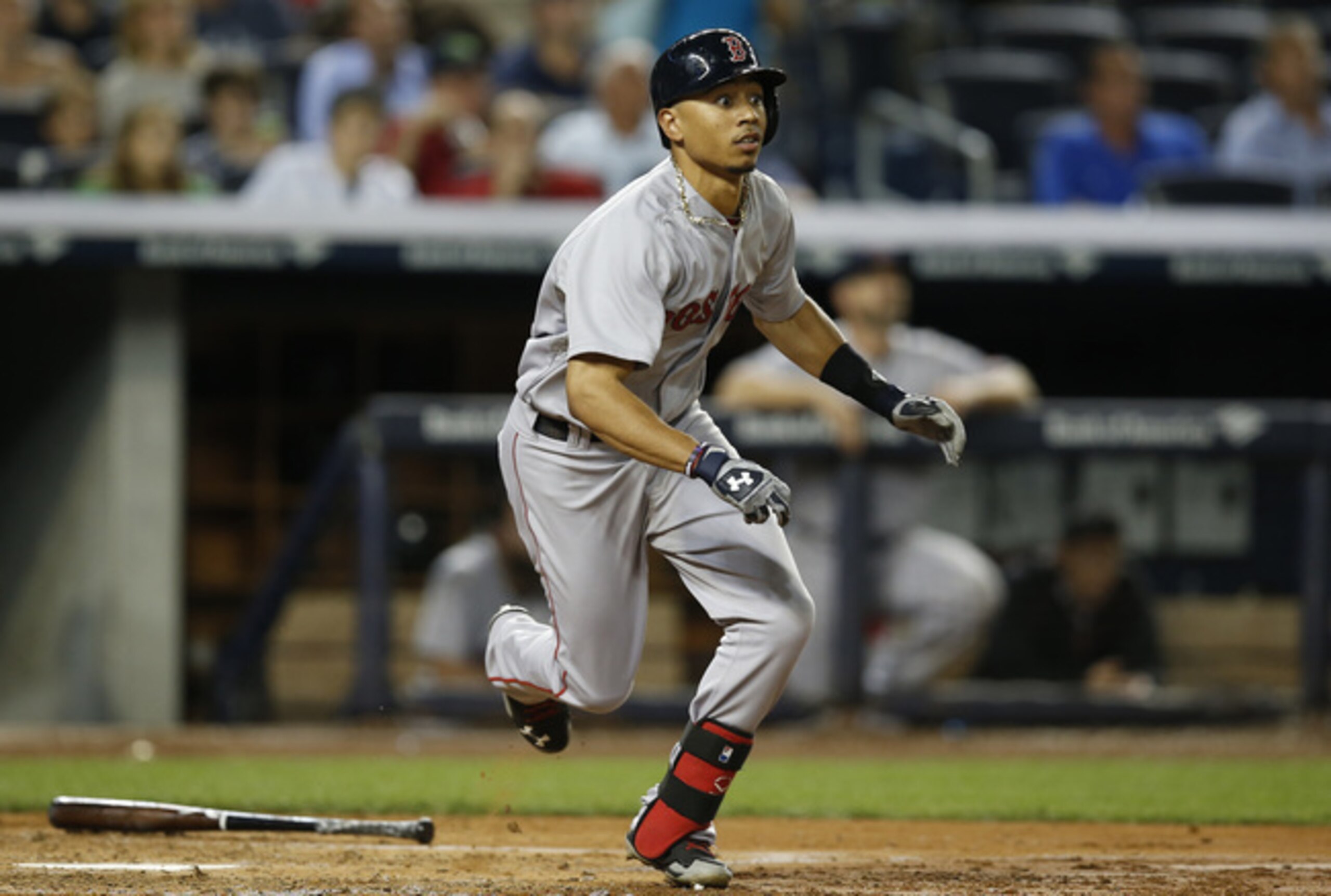 Betts played in each of the Red Sox's final 40 games last season.