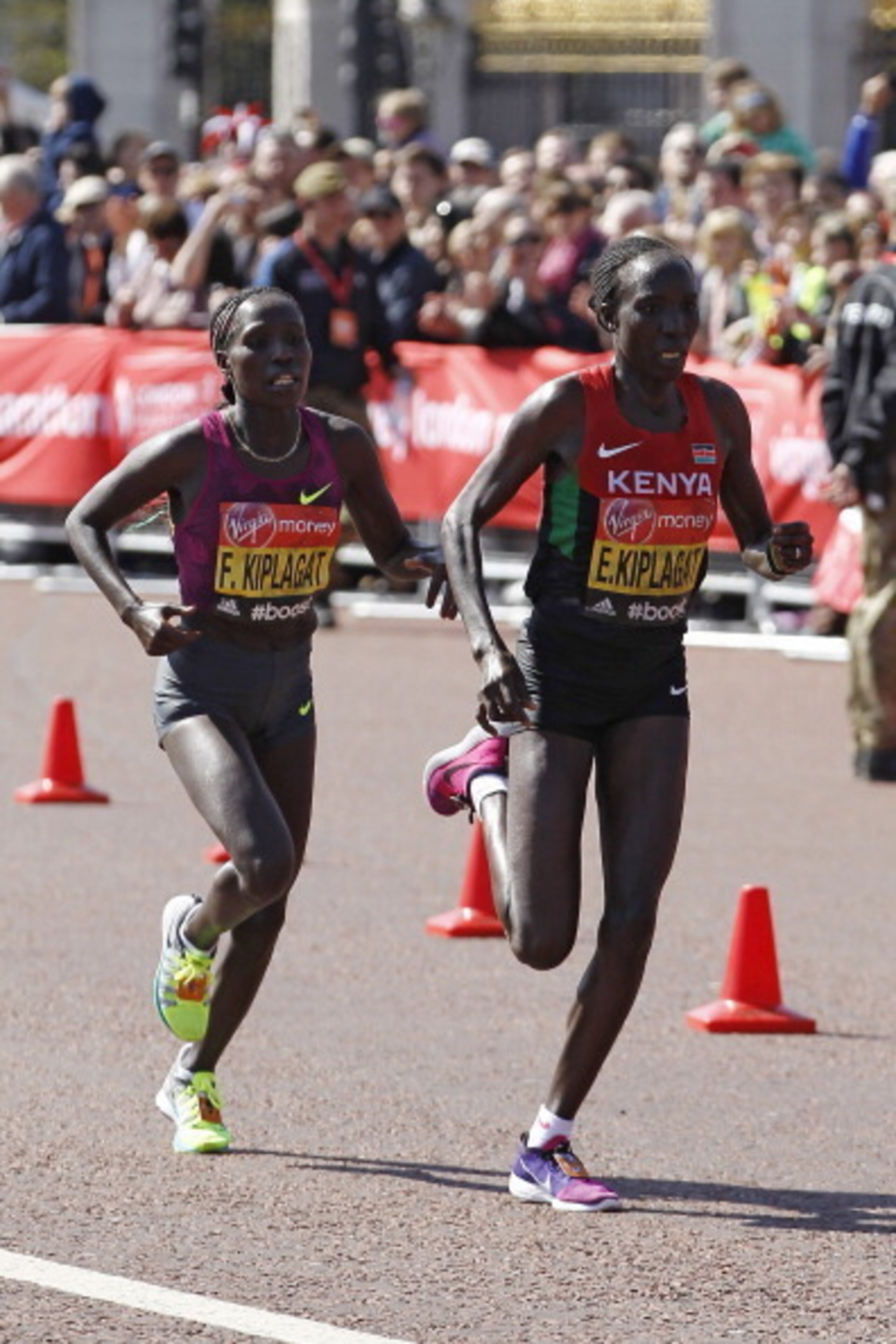 Edna Kiplagat kicks for home at the 2014 London Marathon Edna Kiplagat kicks for home at the 2014 London Marathon