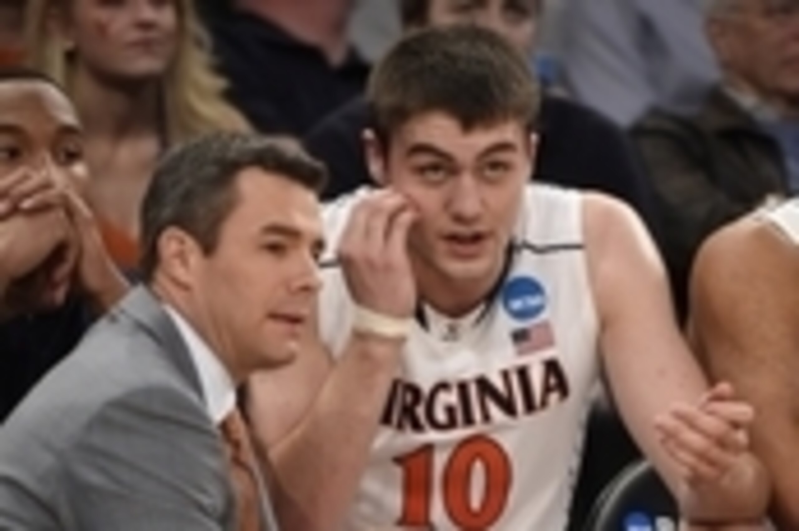 Head coach Tony Bennett and center Mike Tobey