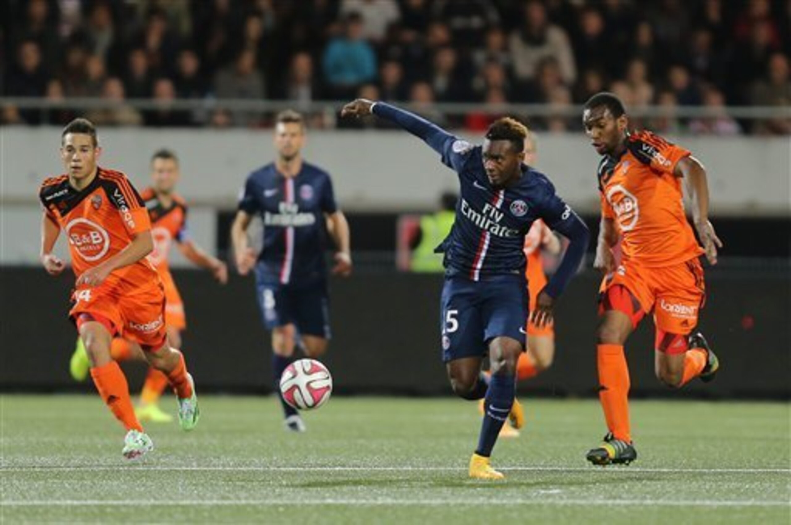 Bahebeck scored PSG's second against Lorient.