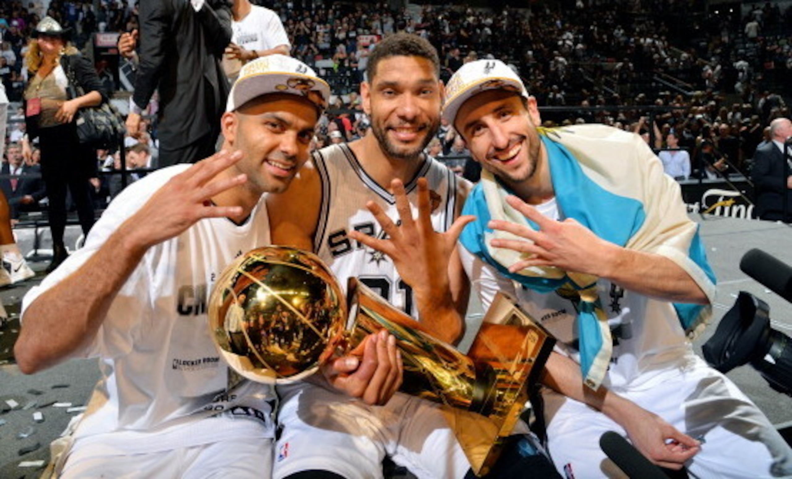 Duncan won't be able to brace the trophy properly if he wins another championship.