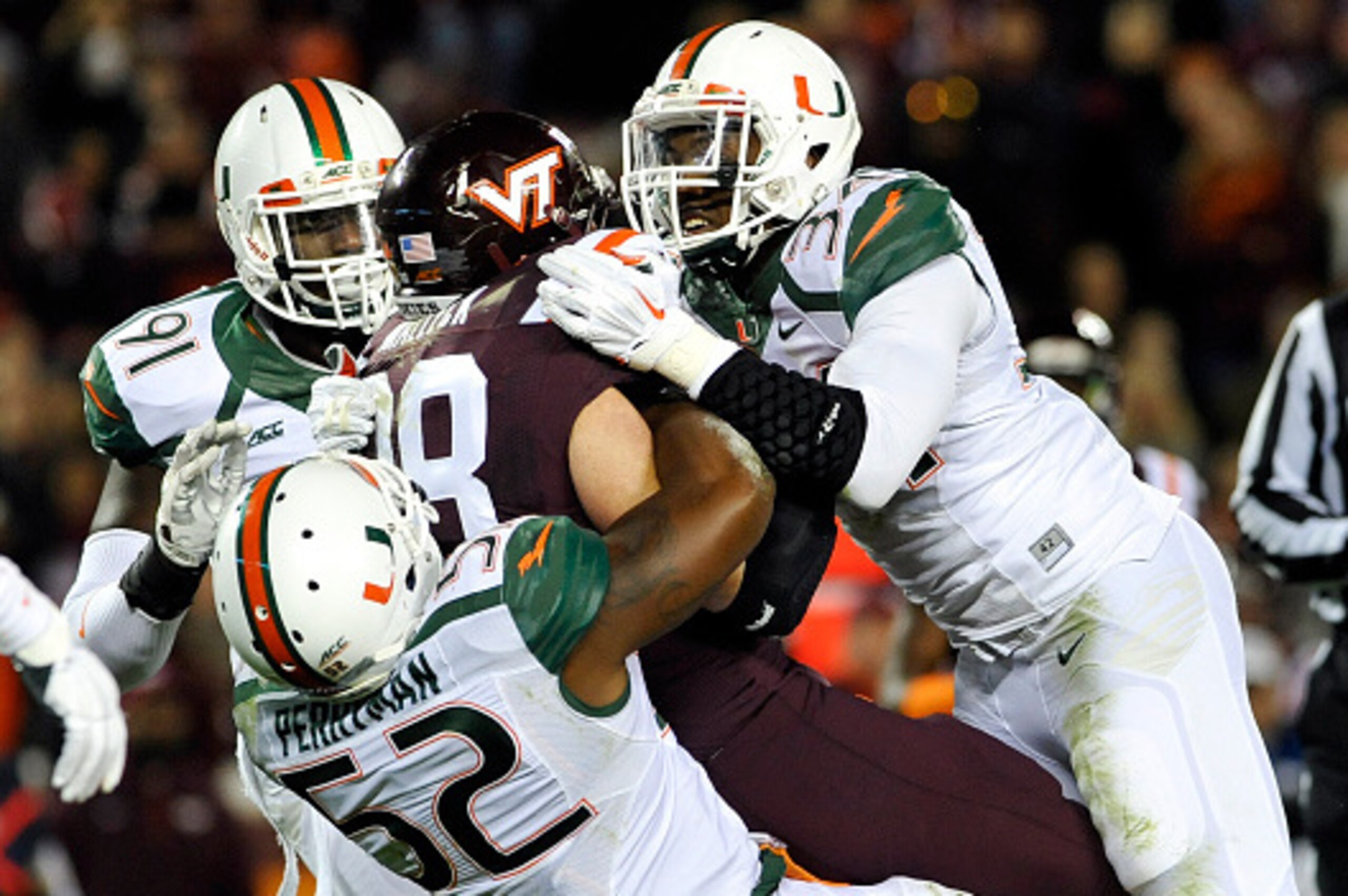 When the Miami defense is flocking to the football, it's usually a good sign.