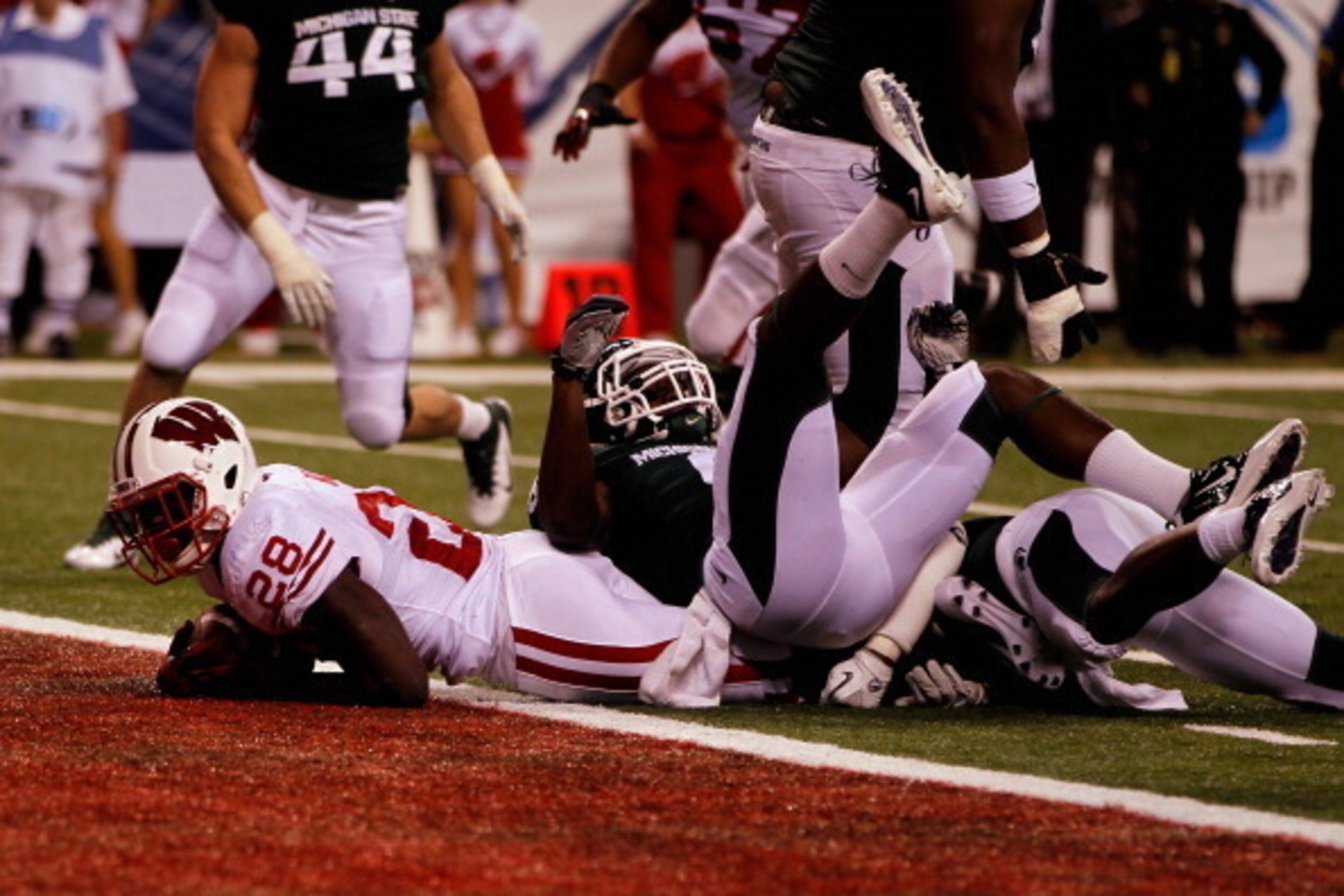 Montee Ball found the end zone 33 times in 2011, a school record.
