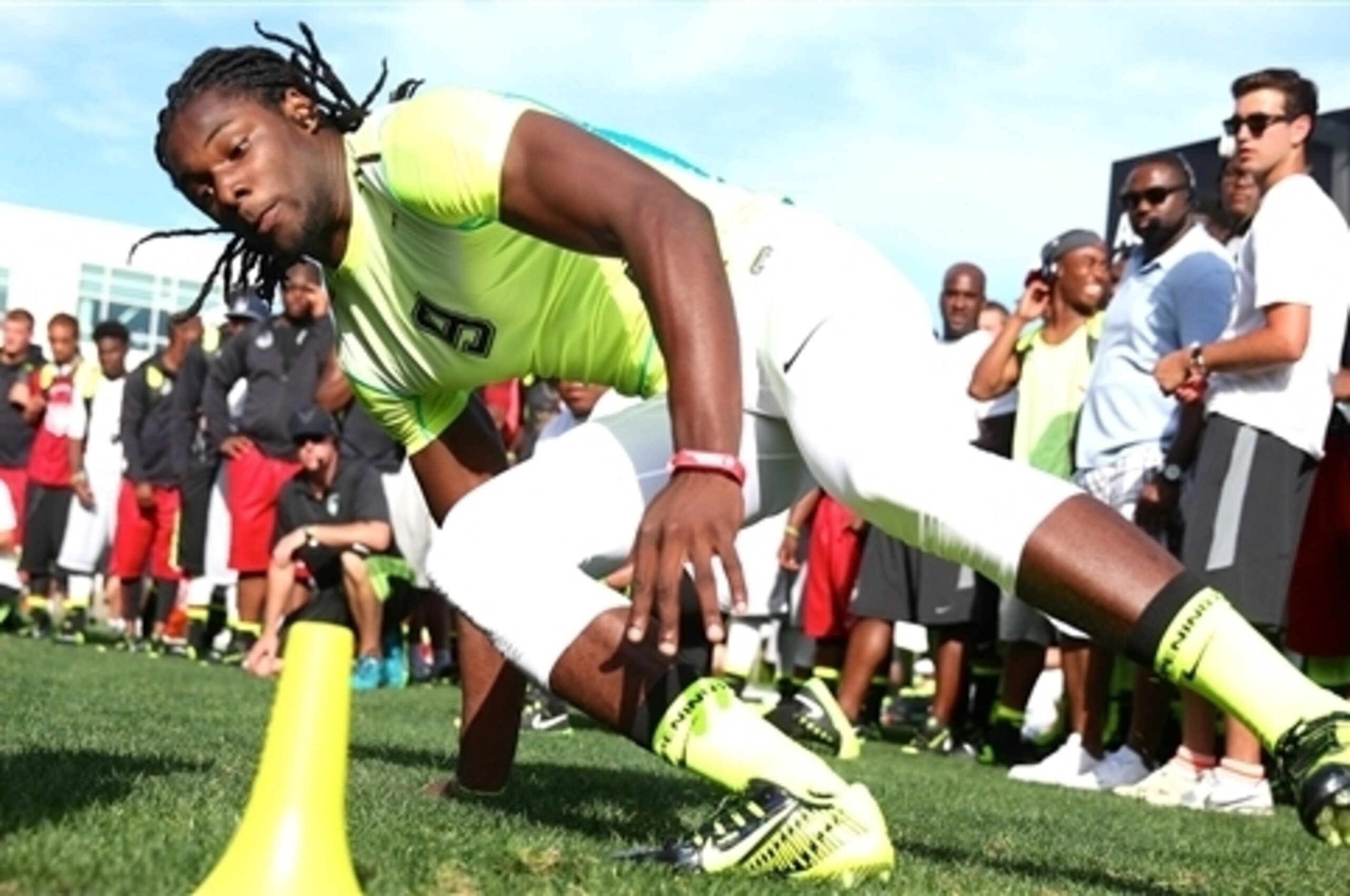 Josh Sweat has been sidelined with a knee injury for most of his senior year but he impressed at The Opening this summer and is a coveted prospect.