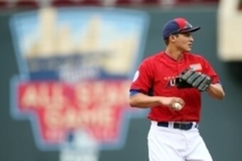 SS Corey Seager at the 2014 Futures Game.