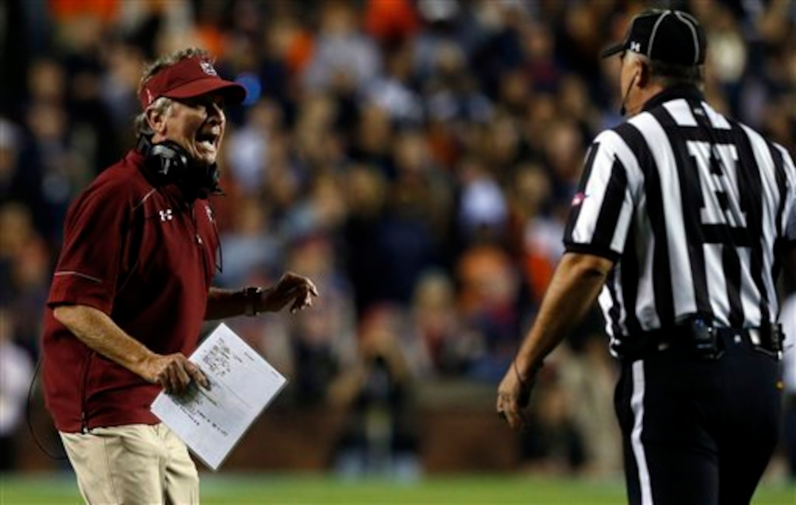 Spurrier (left) has had a rough go of things this season.