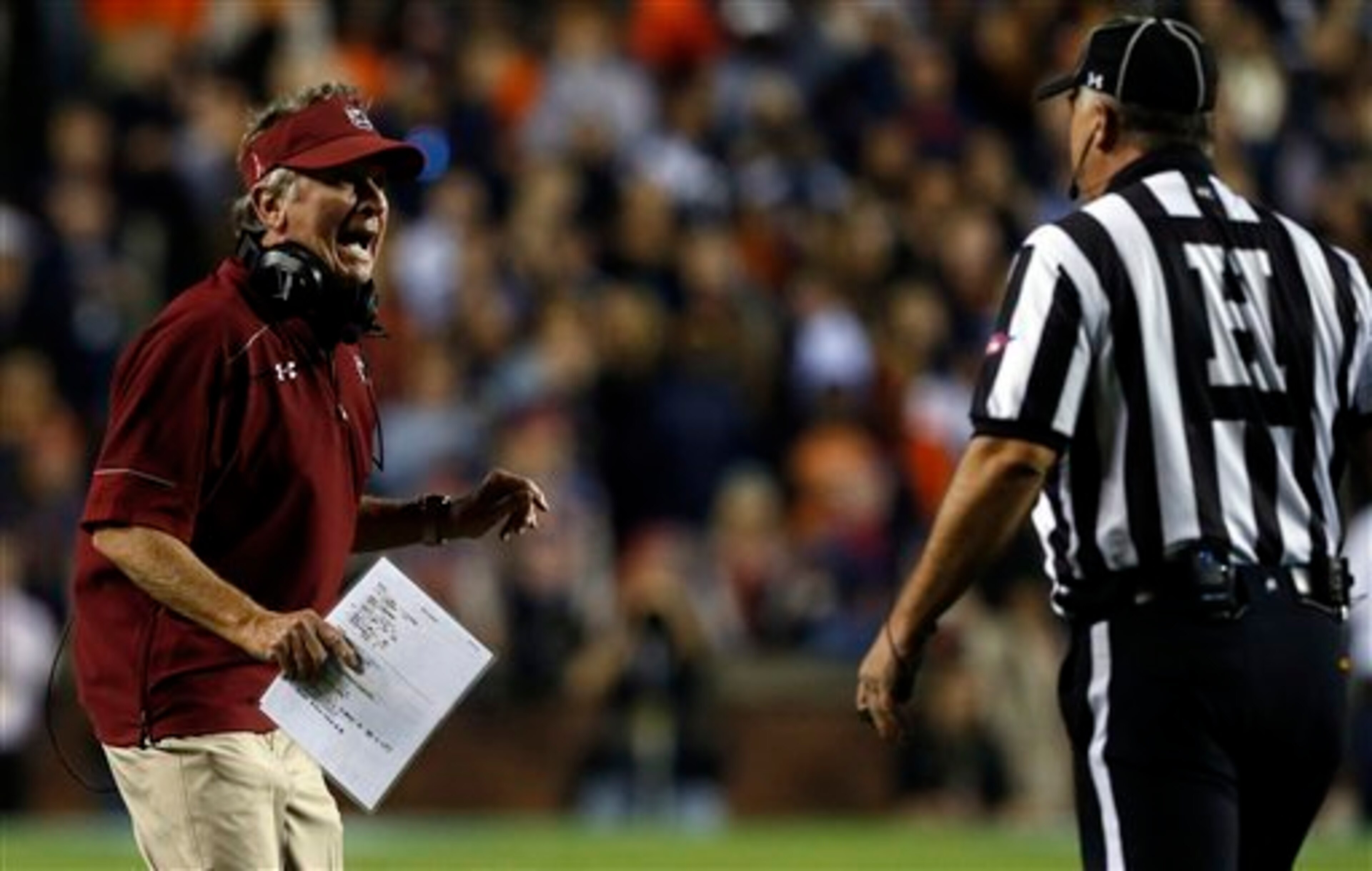 Spurrier (left) has had a rough go of things this season.