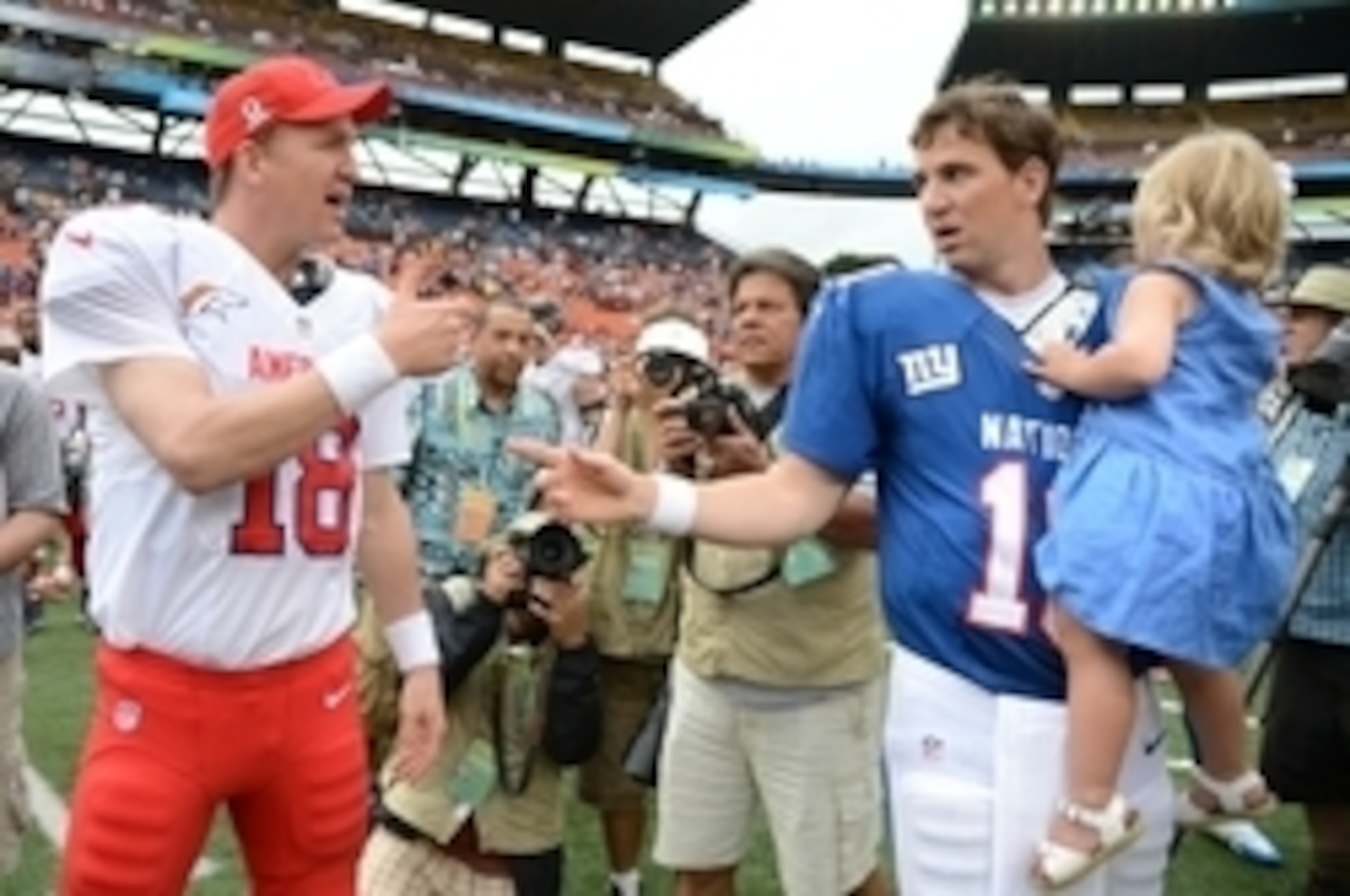 The Manning family hanging out at the 2013 Pro Bowl. The Manning family hanging out at the 2013 Pro Bowl.