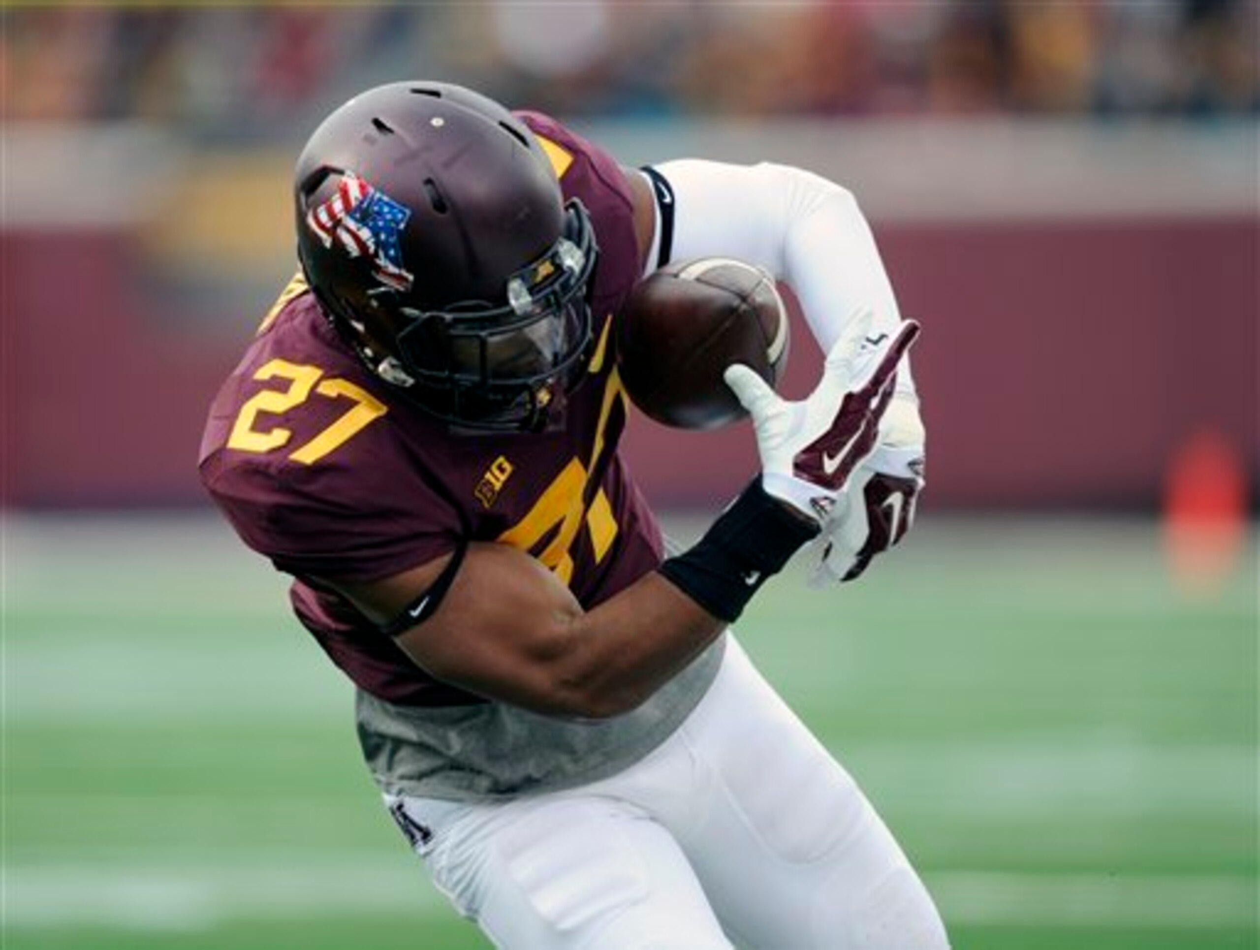 Minnesota running back David Cobb already has more than 1,000 yards rushing on the year.