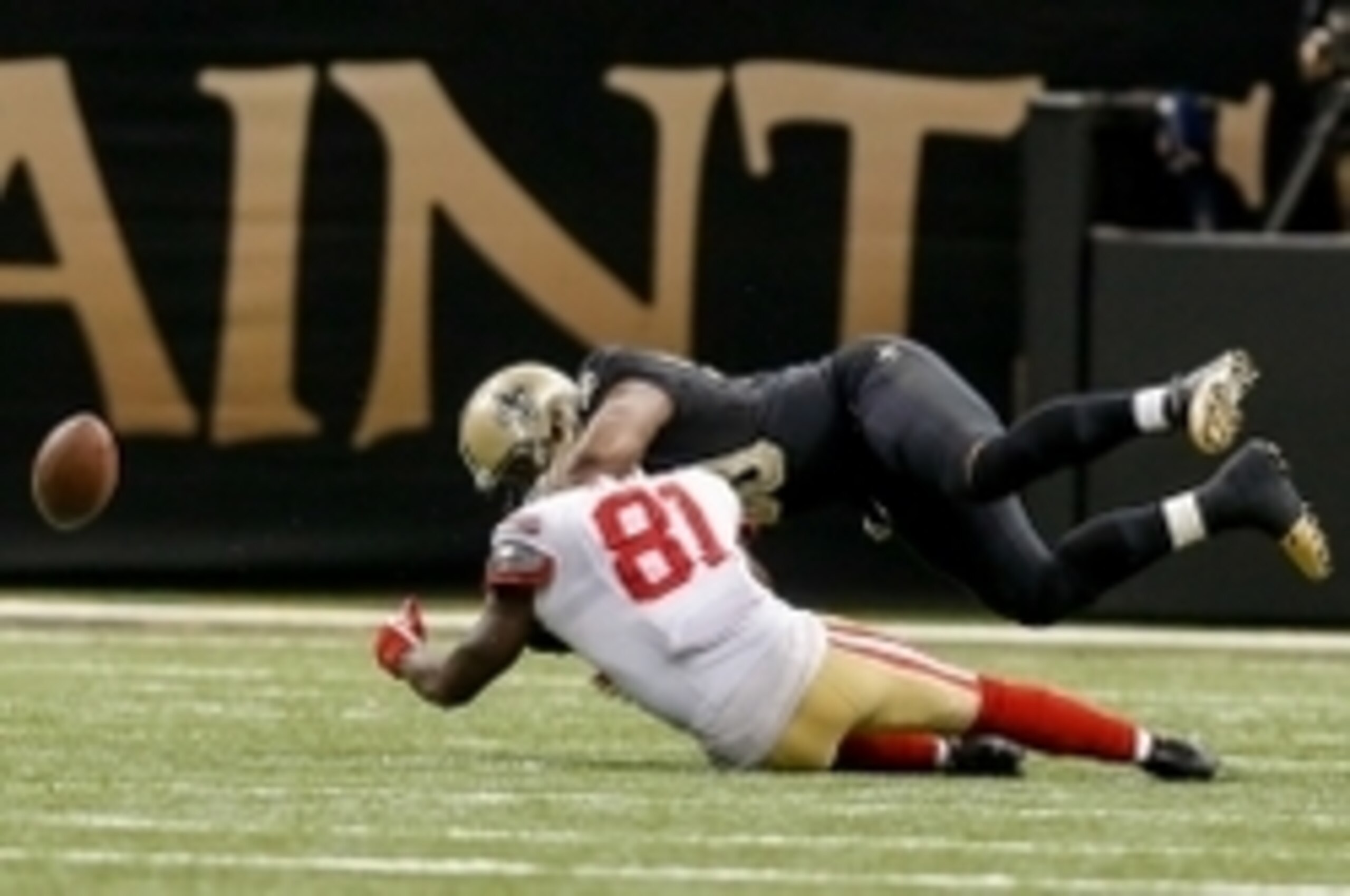 Dropped passes influenced the 49ers' fourth-quarter woes in Week 10.