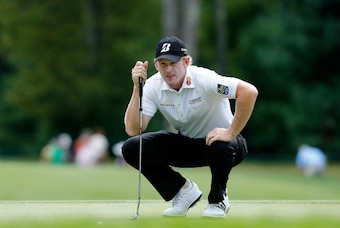 Brandt Snedeker gets the bead on another putt.