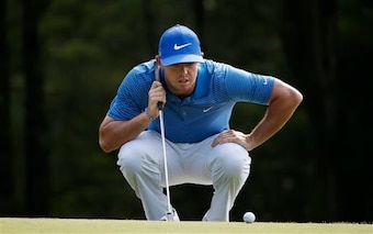 Rory McIlroy sizing one up.