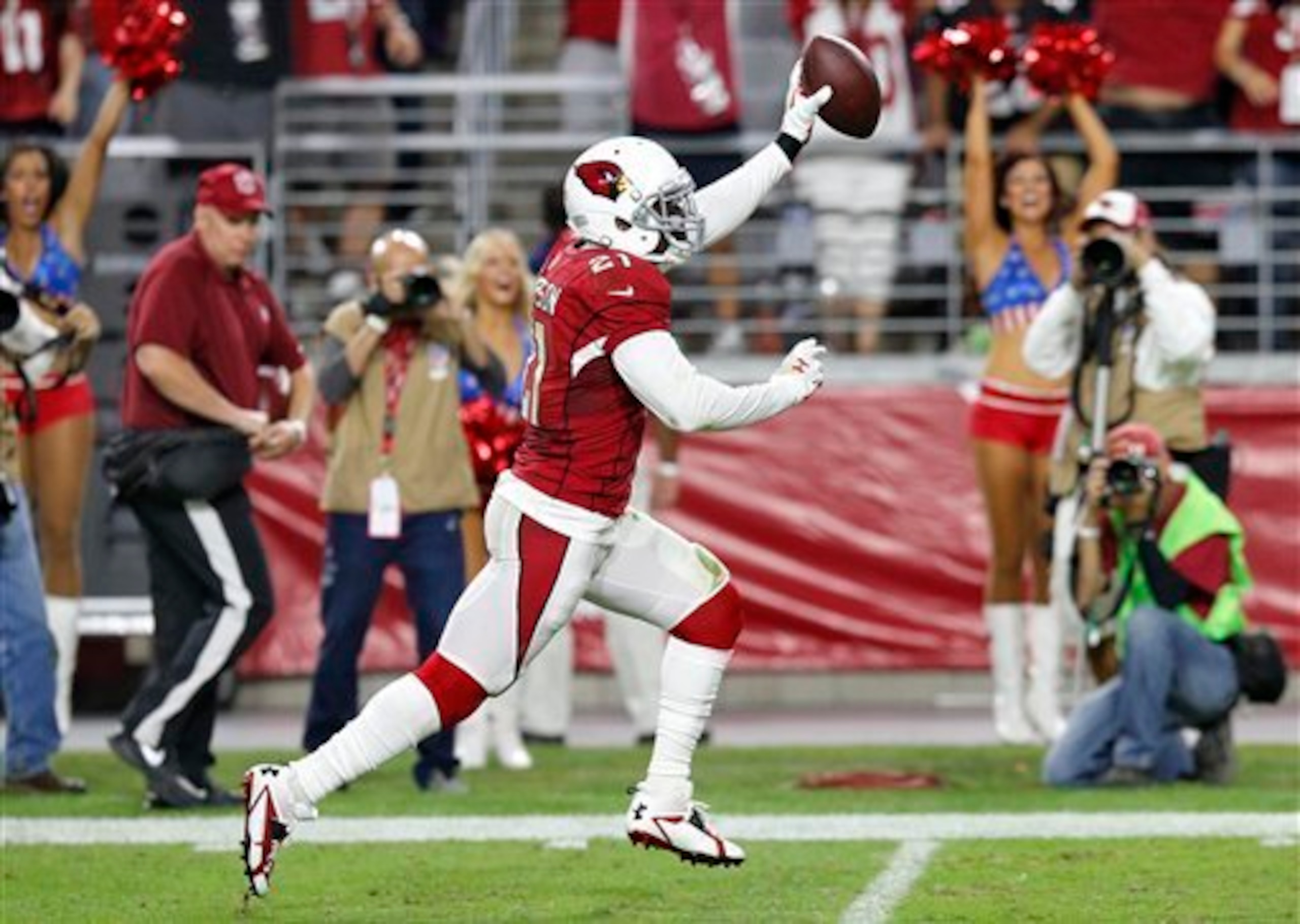 Patrick Peterson may talk a big game, but his play in 2014 hasn't backed it up. Patrick Peterson may talk a big game, but his play in 2014 hasn't backed it up.